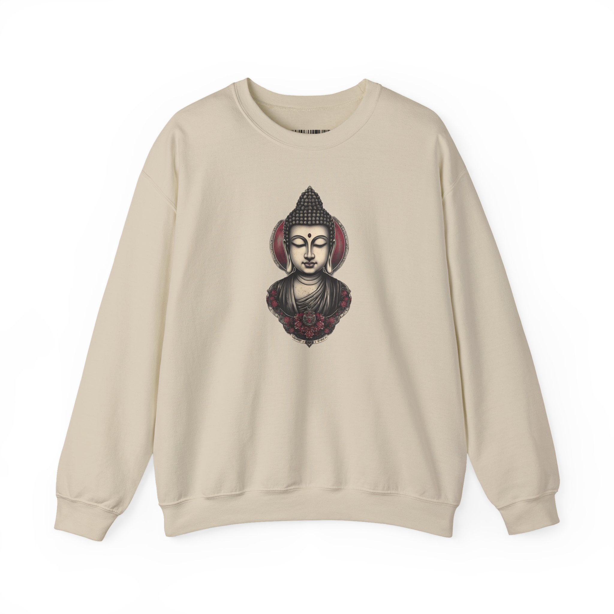 Buddha Lotus Crewneck Sweatshirt — Tranquil Meditation Graphic