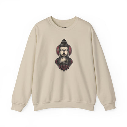 Buddha Lotus Crewneck Sweatshirt — Tranquil Meditation Graphic