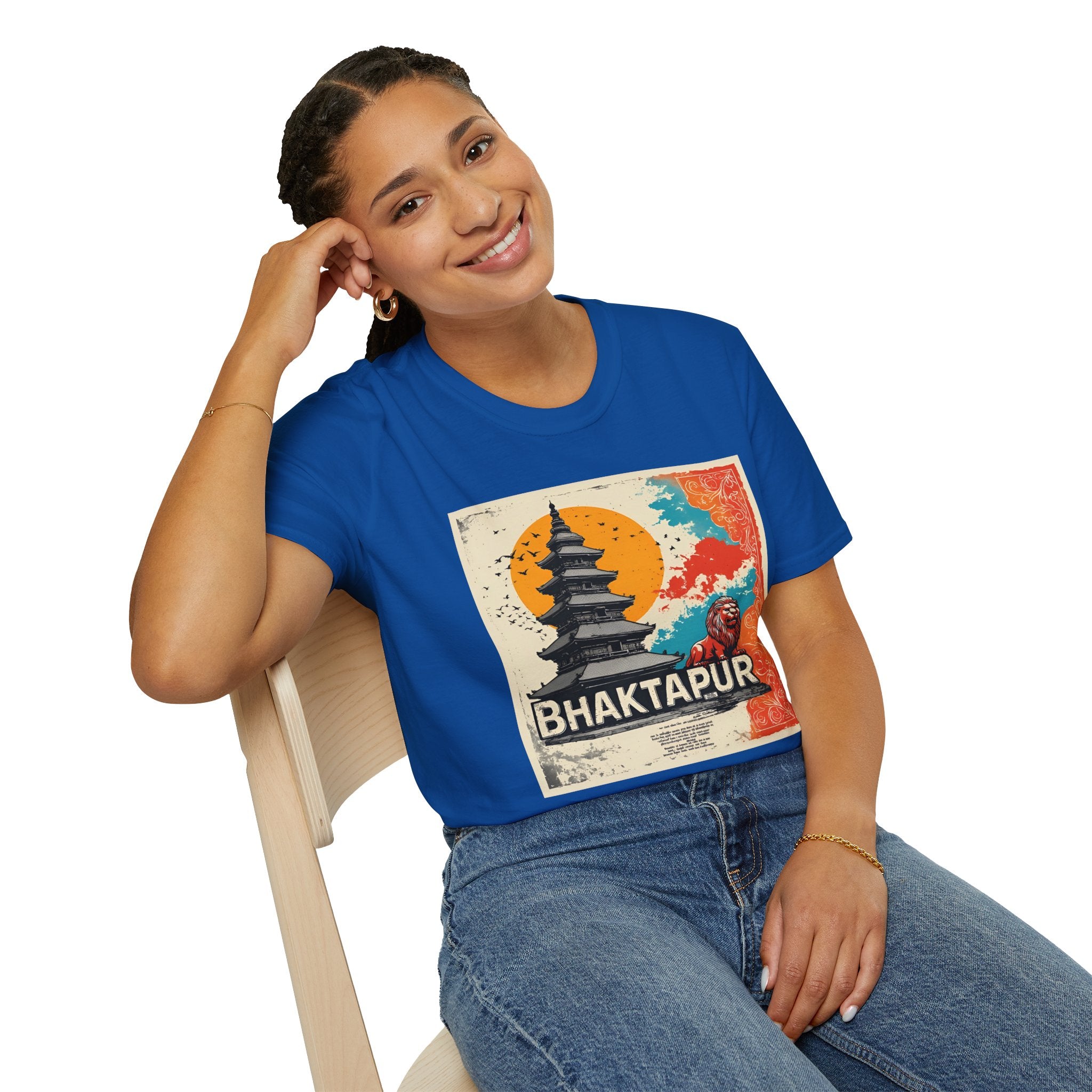 Bhaktapur Vintage Travel T-Shirt – Nepal Pagoda Graphic Tee