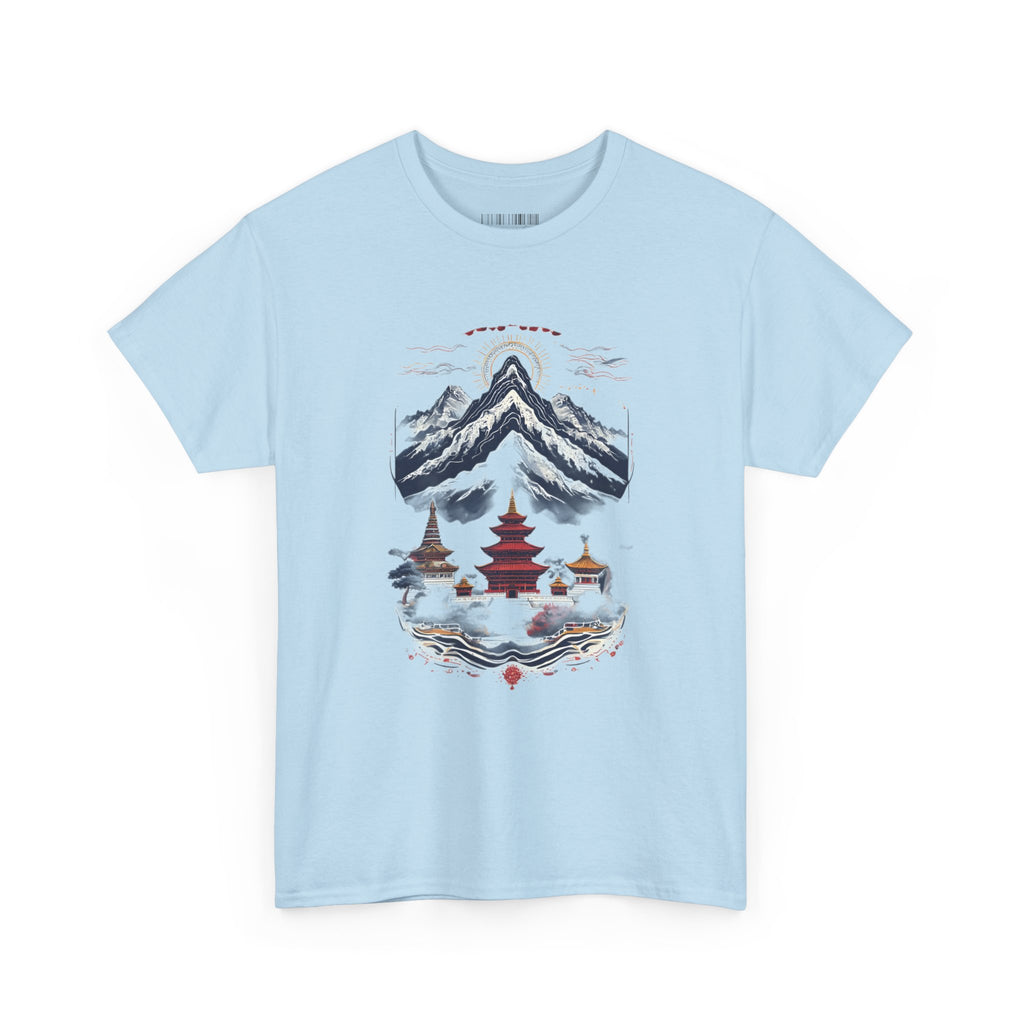Japanese Mountain Pagoda T-Shirt — Zen Temple Landscape Tee