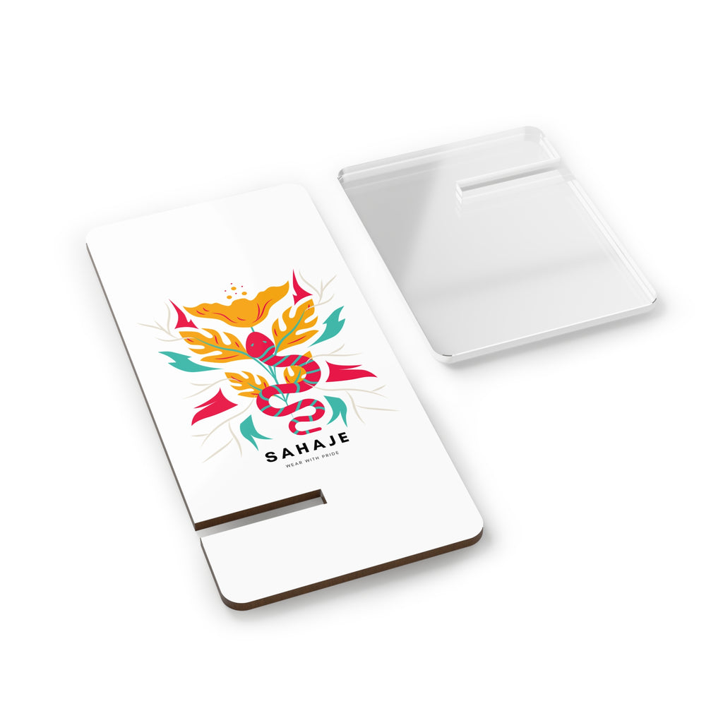 Stylish Smartphone Stand, Decorative Phone Holder, Unique Desk Accessory, Mobile Display Stand, Office Gift Idea, Floral Design