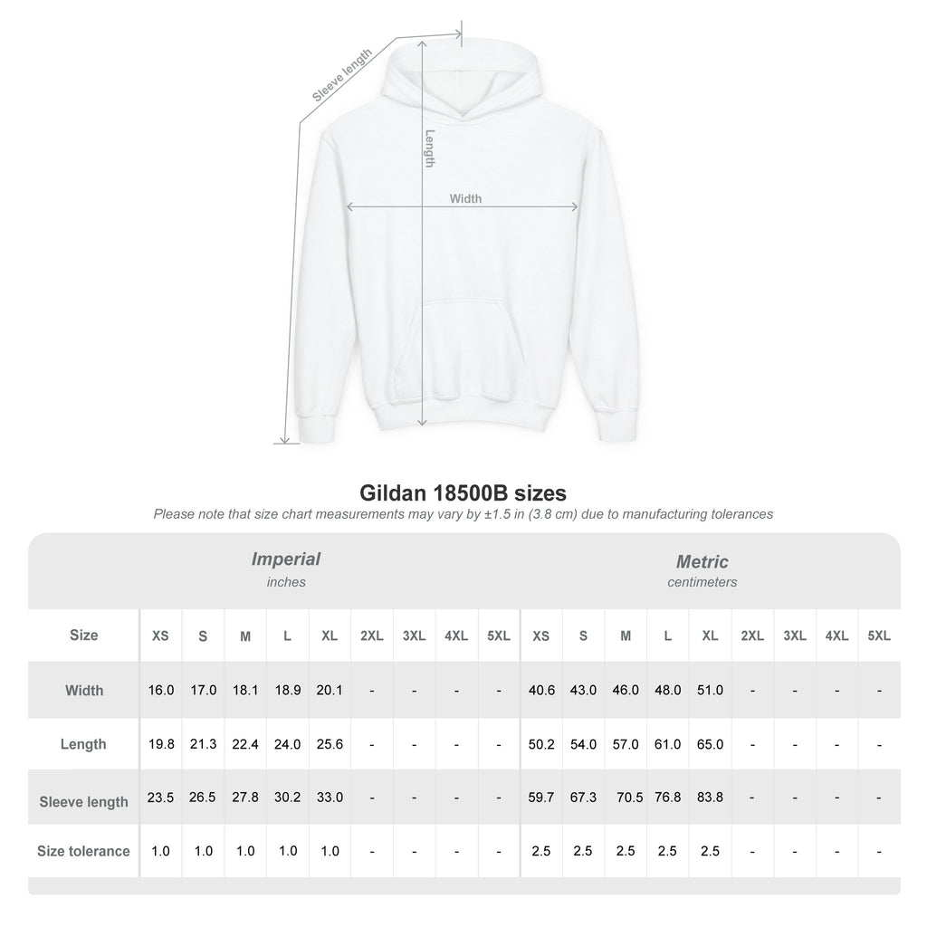 Youth Hoodie — 'Grow Slow, Go Through' Floral Motivational Hooded Sweatshirt
