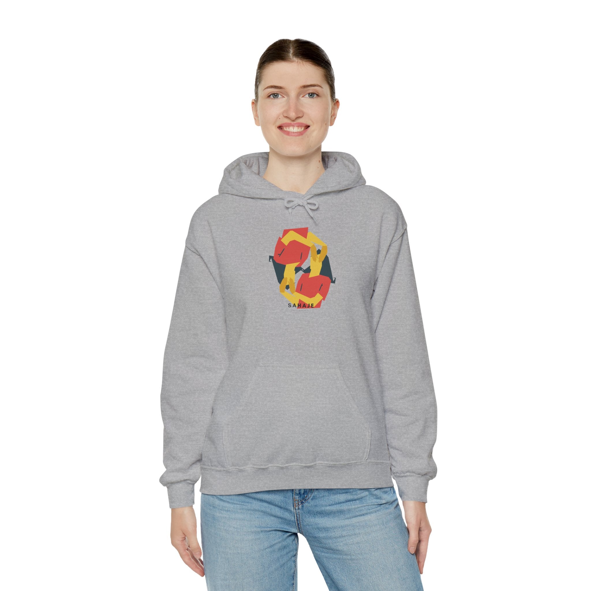 Fox Recycling Symbol Hoodie — Geometric Fox Eco-Friendly Design