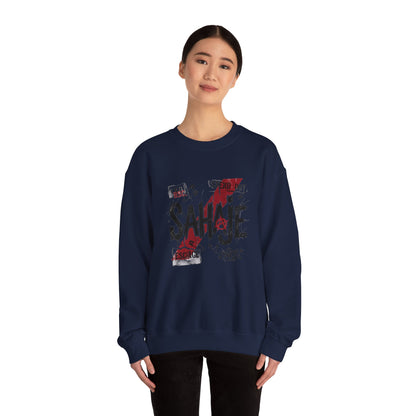 Sahaje Graphic Crewneck Sweatshirt – Streetwear Logo Pullover