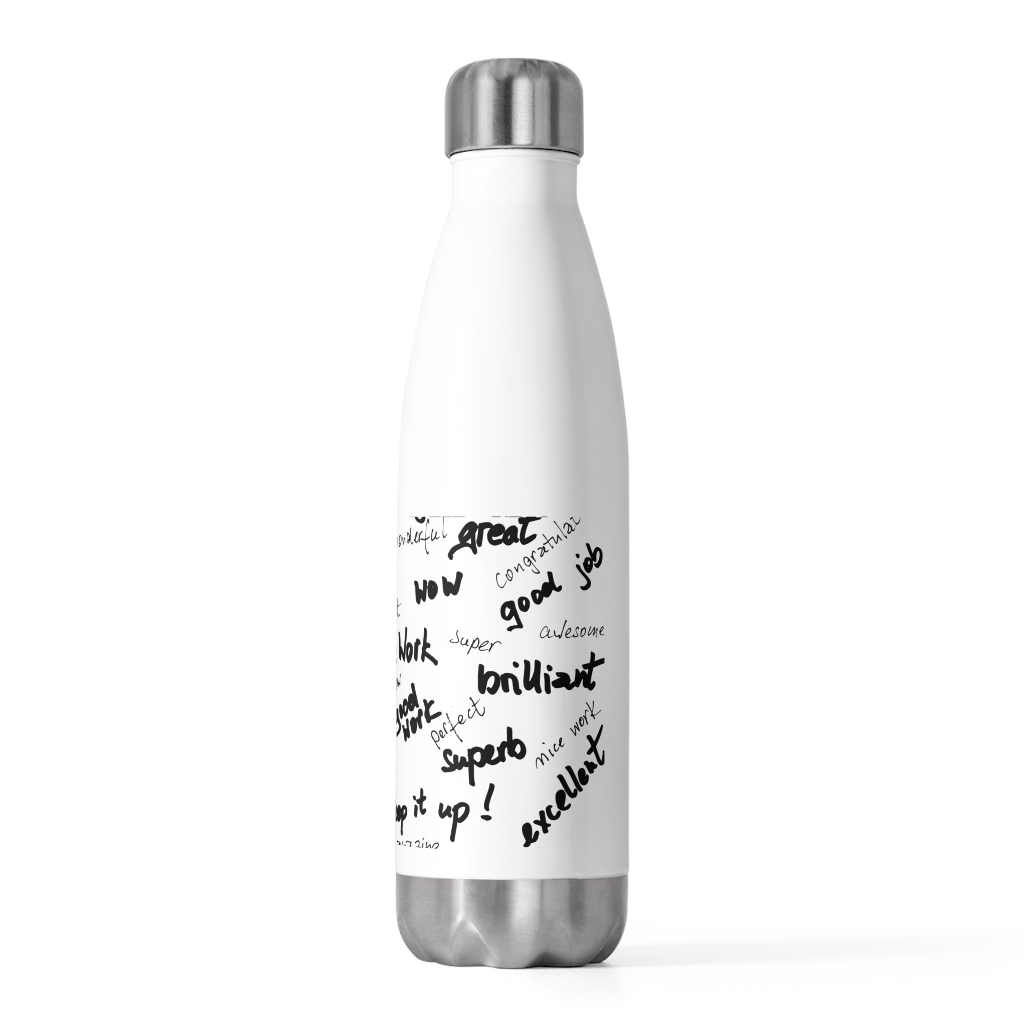 Inspiring Insulated Water Bottle, Motivational Gift, Teacher Appreciation, Office Use, Encouragement Drinkware, Unique Eco-Friendly Bottle