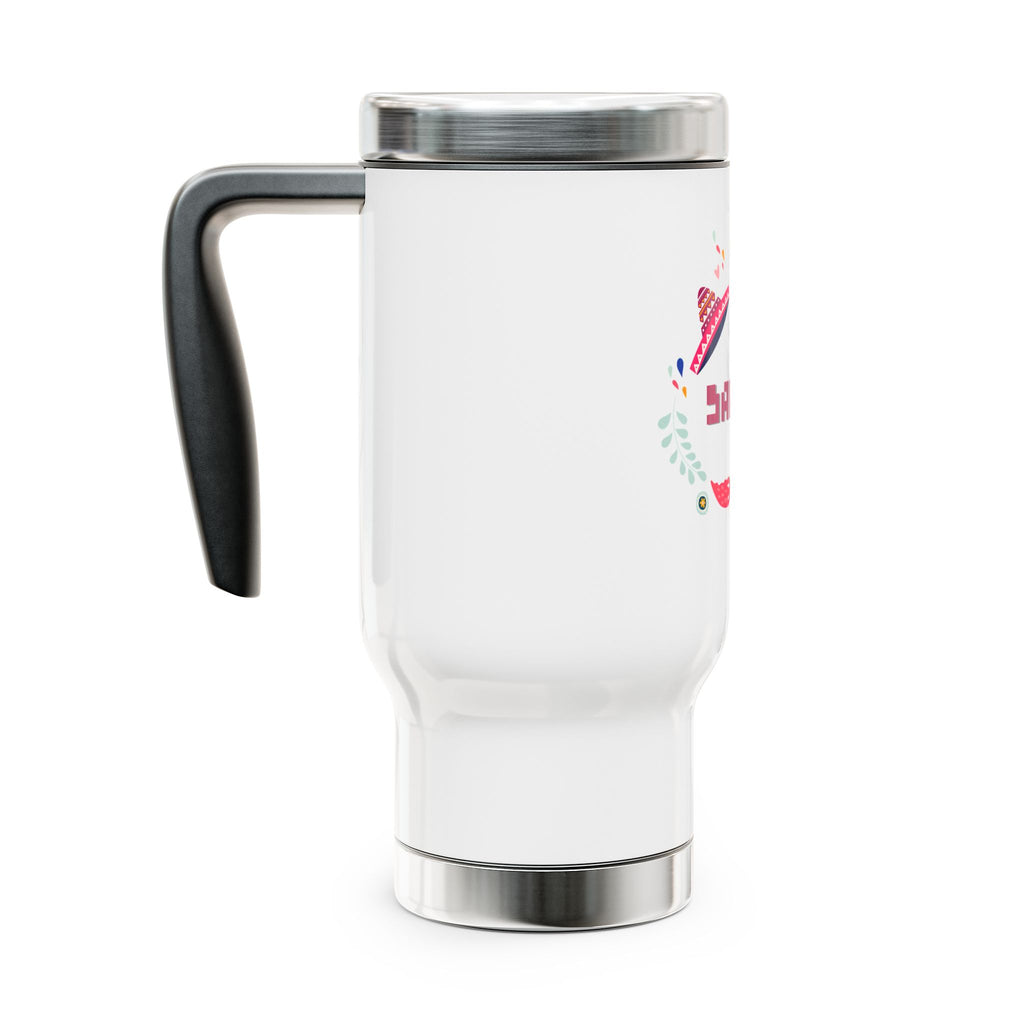 Vibrant Travel Mug - 14oz Stainless Steel Insulated Tumbler with Handle, Fun Cactus Design, Perfect for Outdoor Adventures, Gifts for [...]