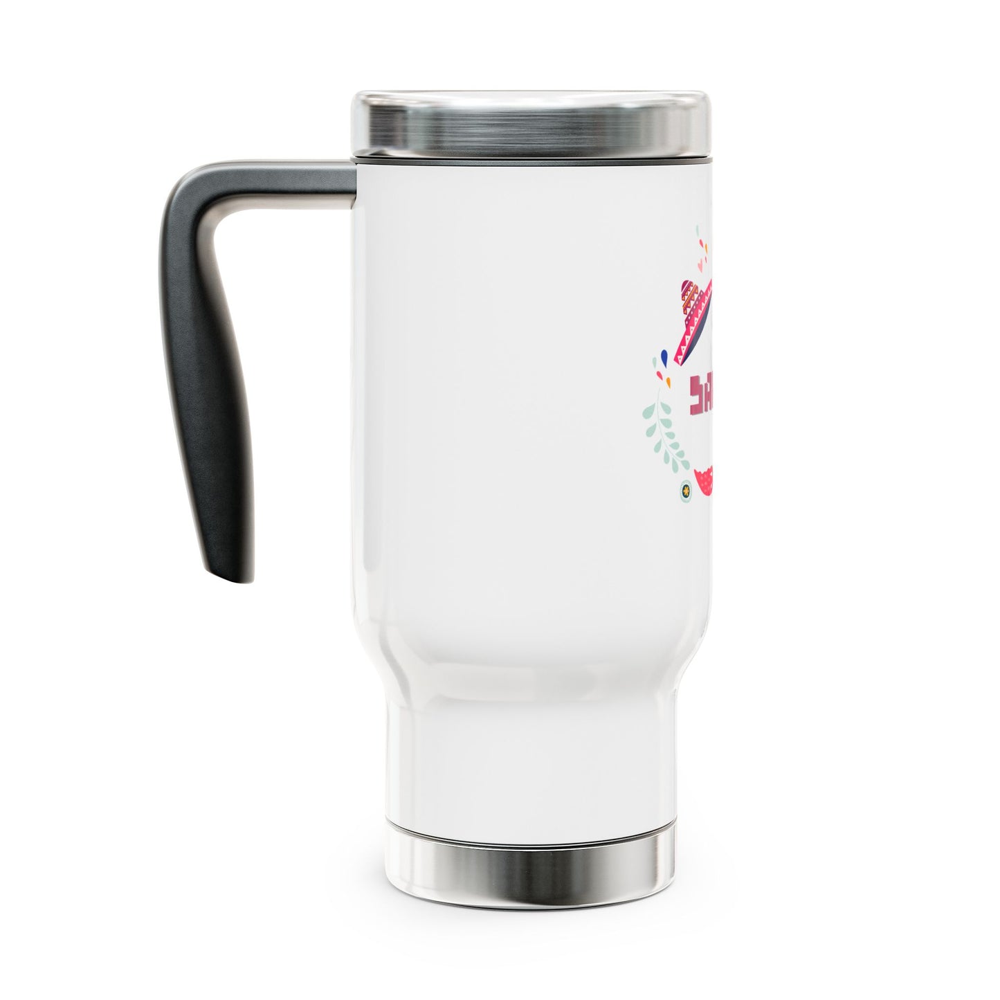 Vibrant Travel Mug - 14oz Stainless Steel Insulated Tumbler with Handle, Fun Cactus Design, Perfect for Outdoor Adventures, Gifts for [...]
