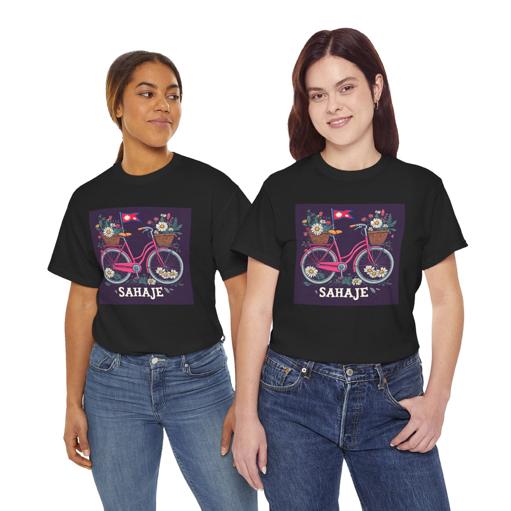 Sahaje Floral Bicycle T‑Shirt