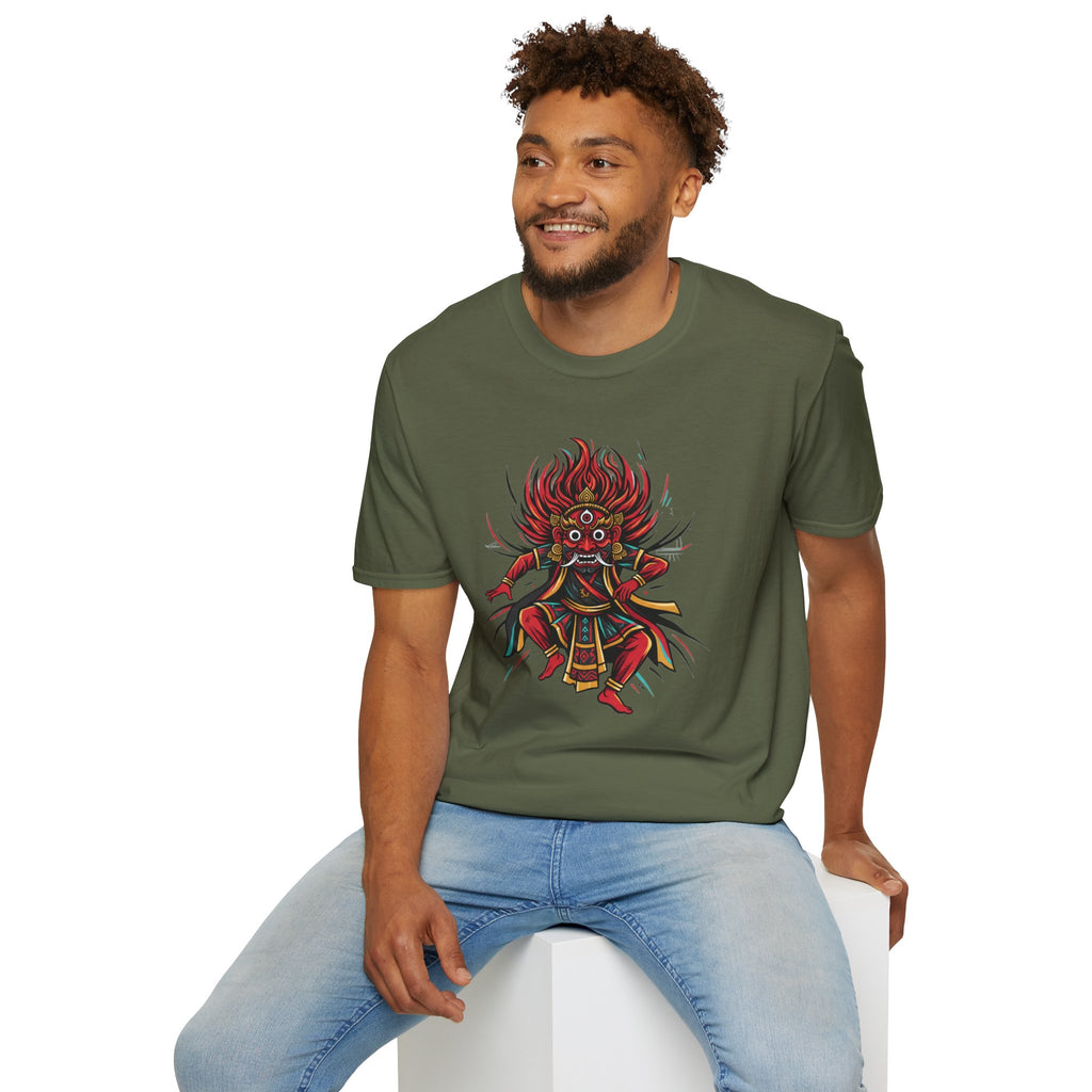 Balinese Barong Dance T-Shirt — Traditional Mythic Mask Graphic Tee