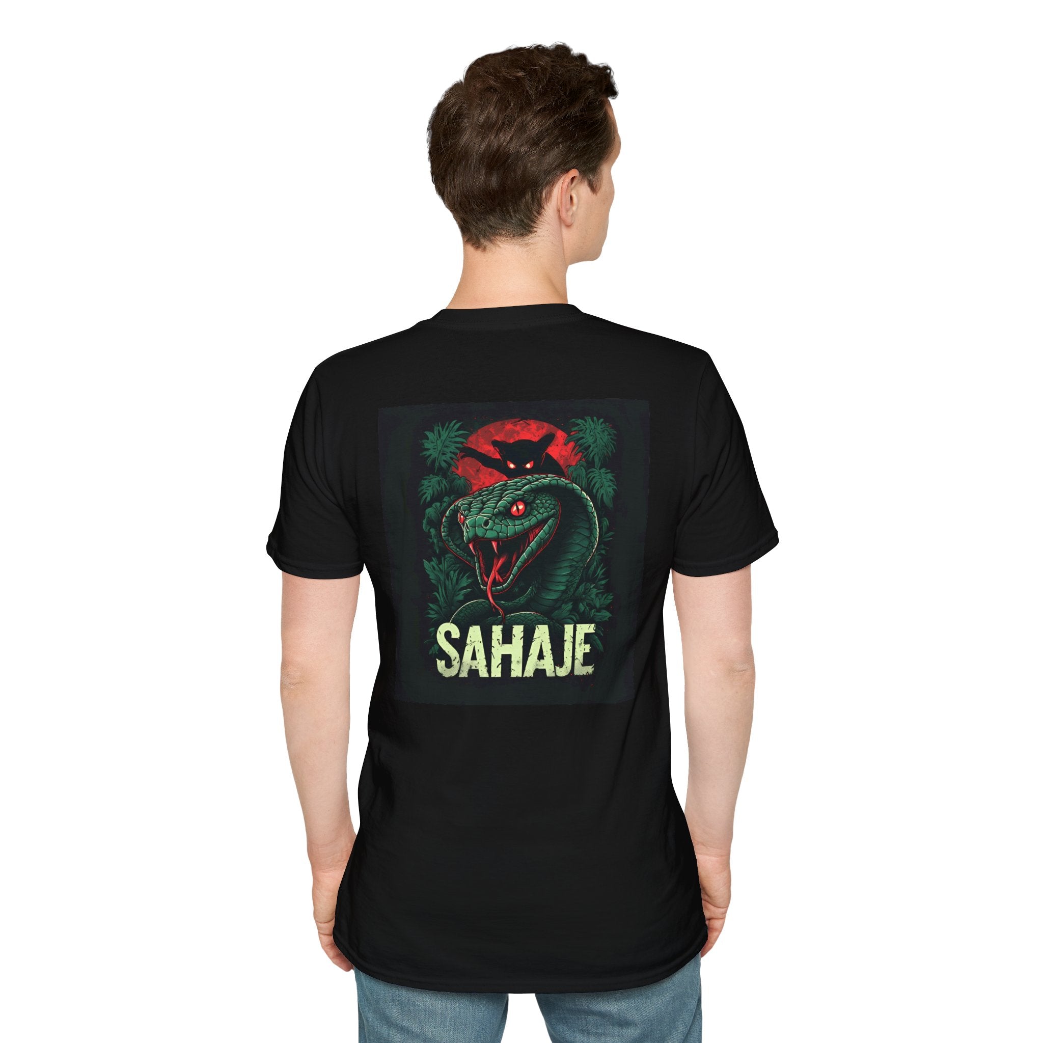 Black Cobra & Panther T-Shirt – Fierce Serpent & Big Cat Graphic Tee, Edgy Streetwear Design