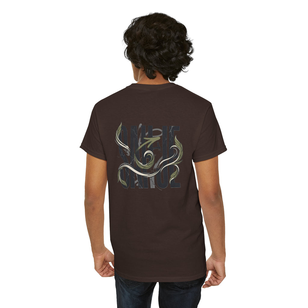 Graphic Tee — 'Savage' Typography with Snake Accent