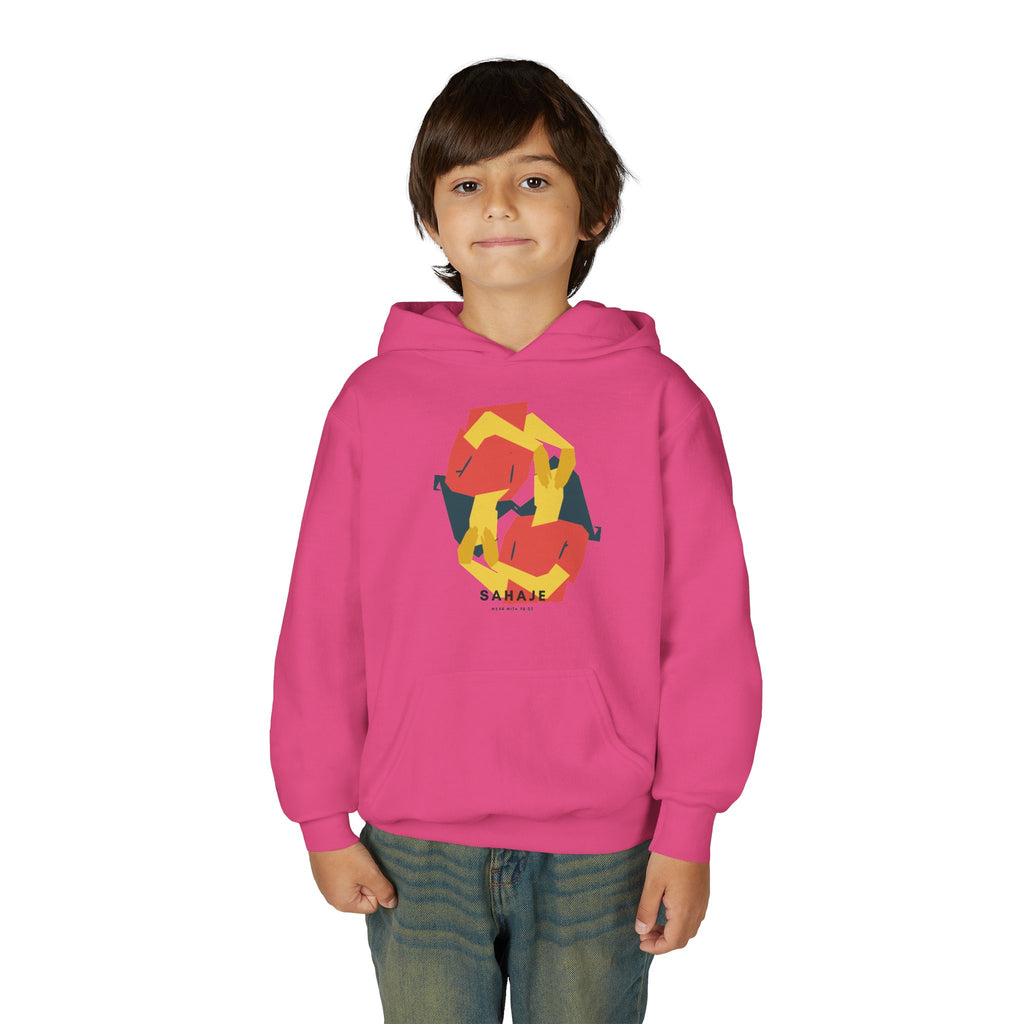 Youth Hoodie with Geometric Squirrel Art – 'Squirrel' Colorful Kids Pullover