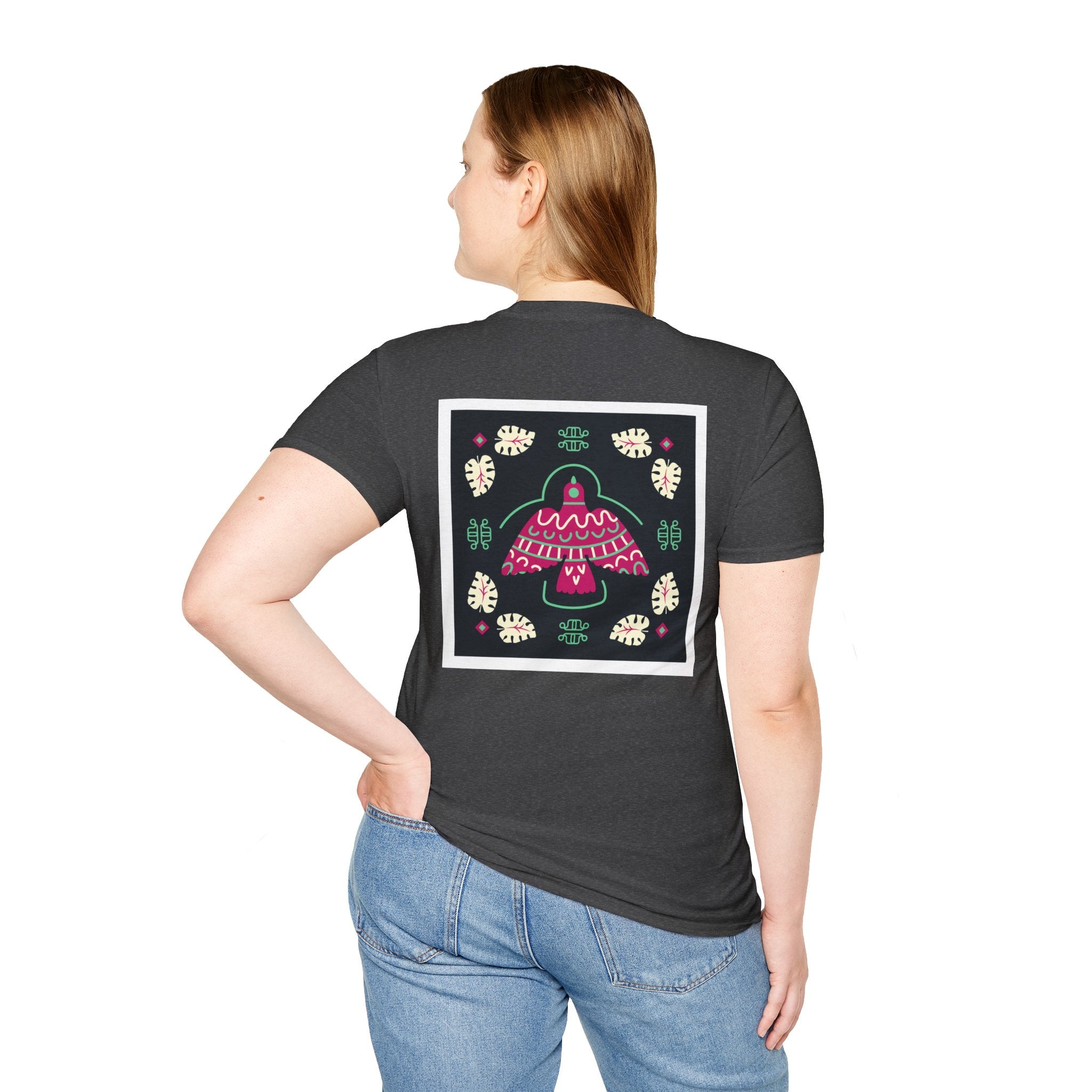 Mushroom Garden Graphic T-Shirt — Whimsical Pink Mushroom Design