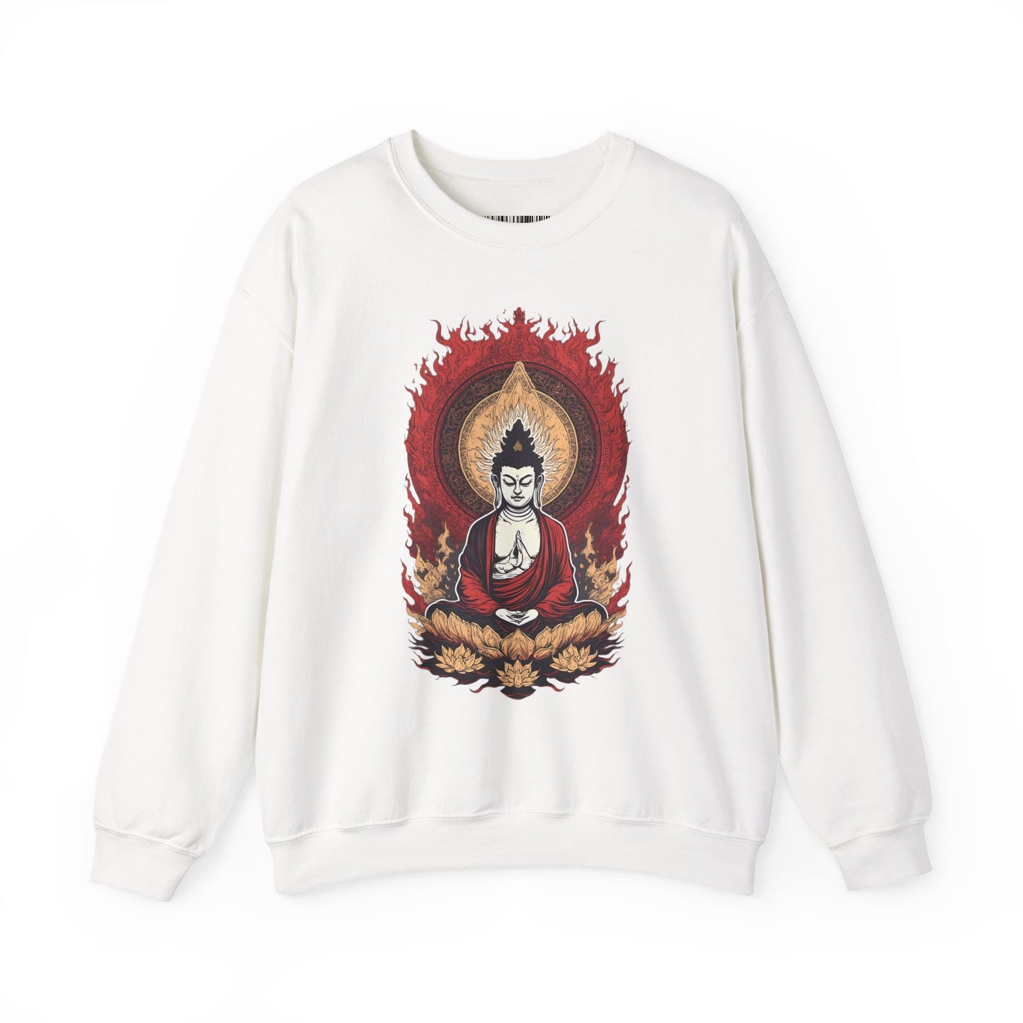 Buddha Lotus Flame Crewneck Sweatshirt