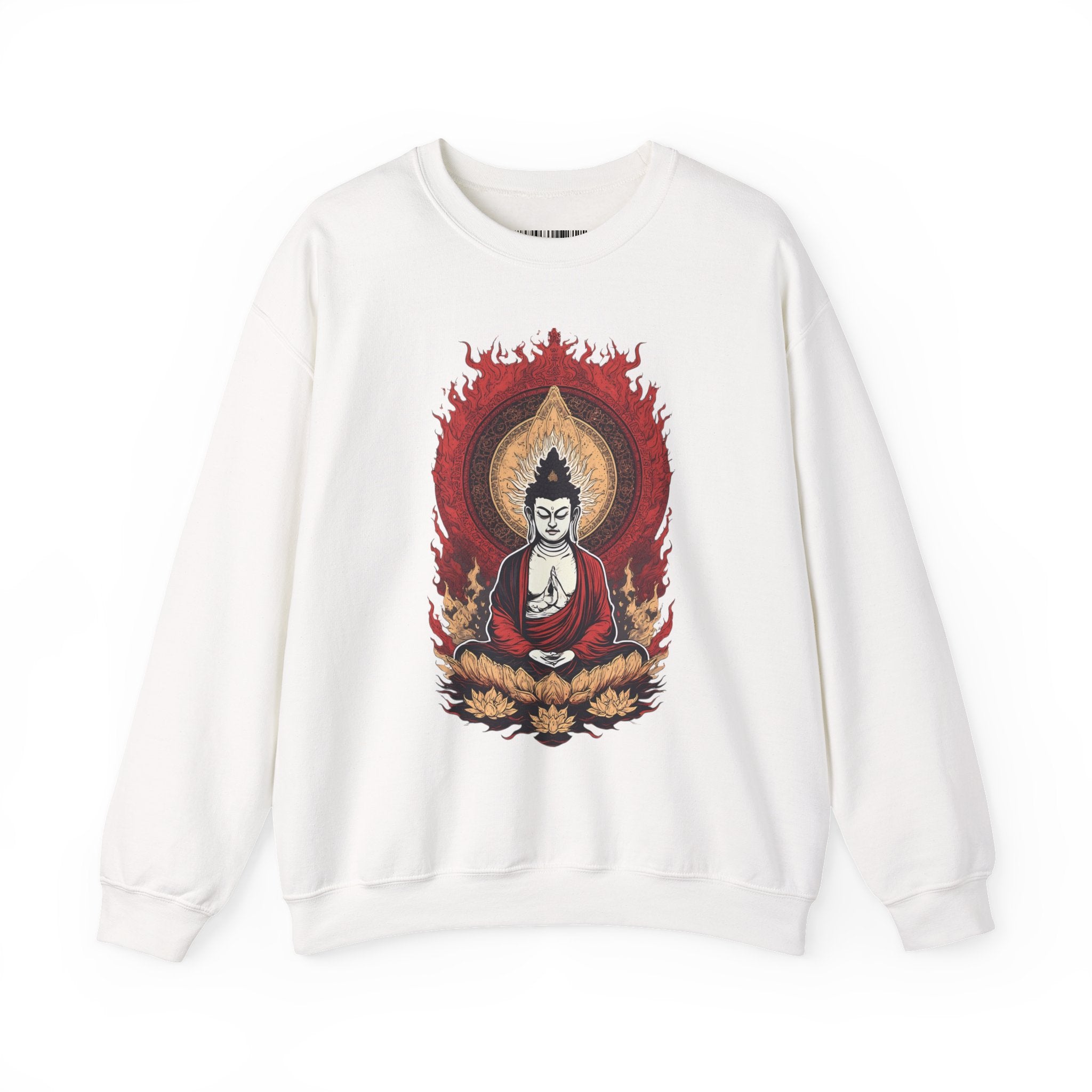Buddha Lotus Flame Crewneck Sweatshirt