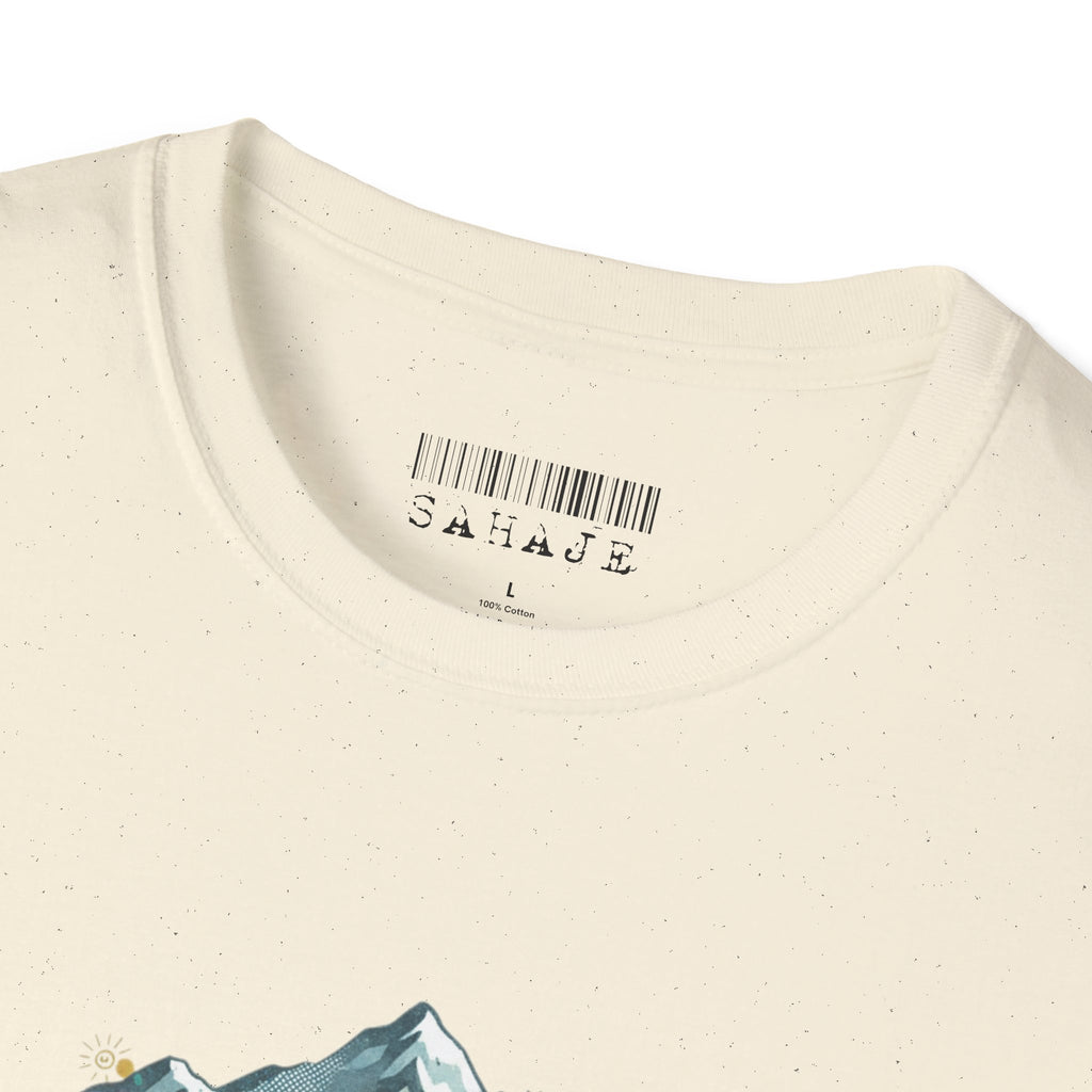 Adventure Turtle Graphic T-Shirt — Mountain Shell Nature Art Tee