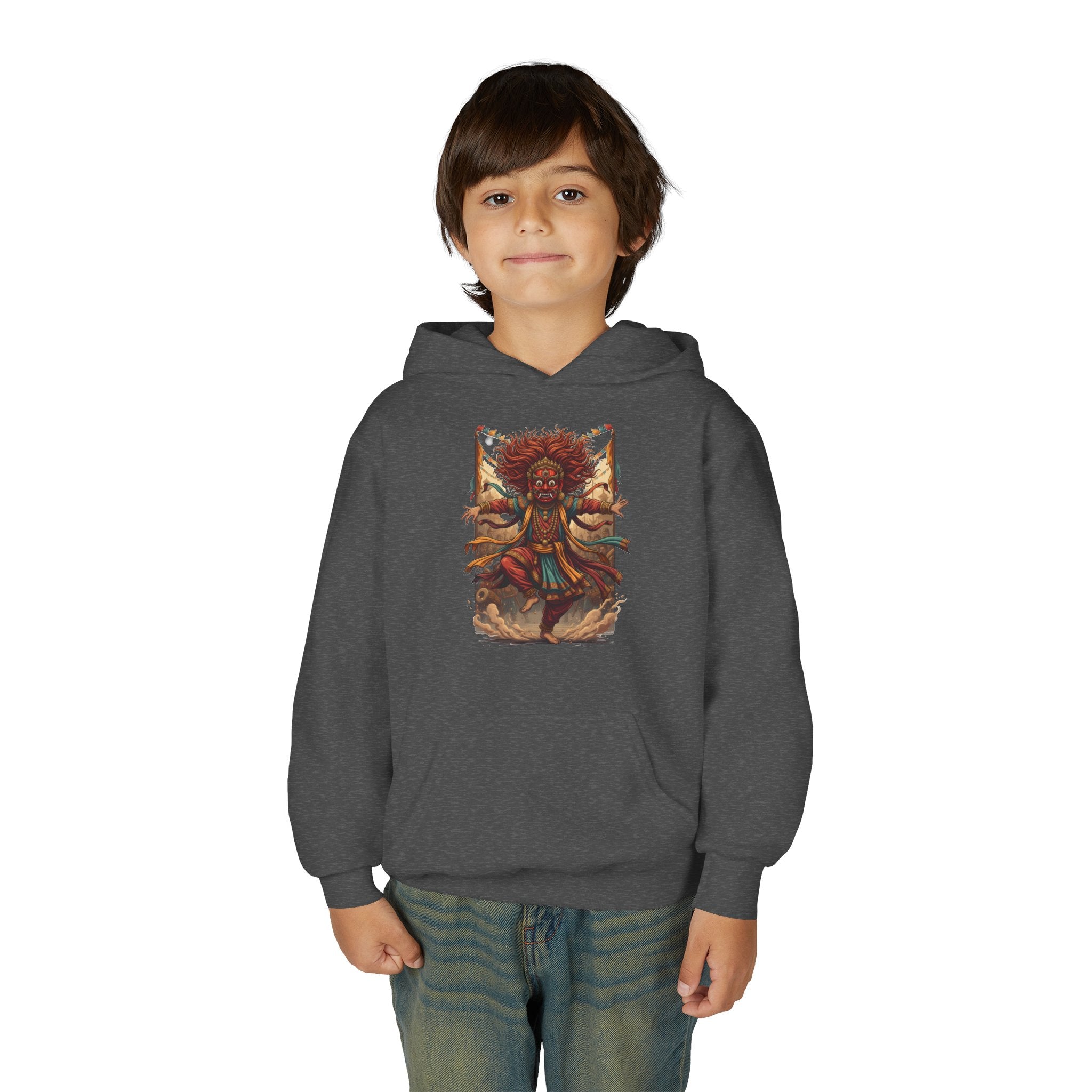 Youth Hoodie — Tribal Sun Dancer Graphic Kids Sweatshirt