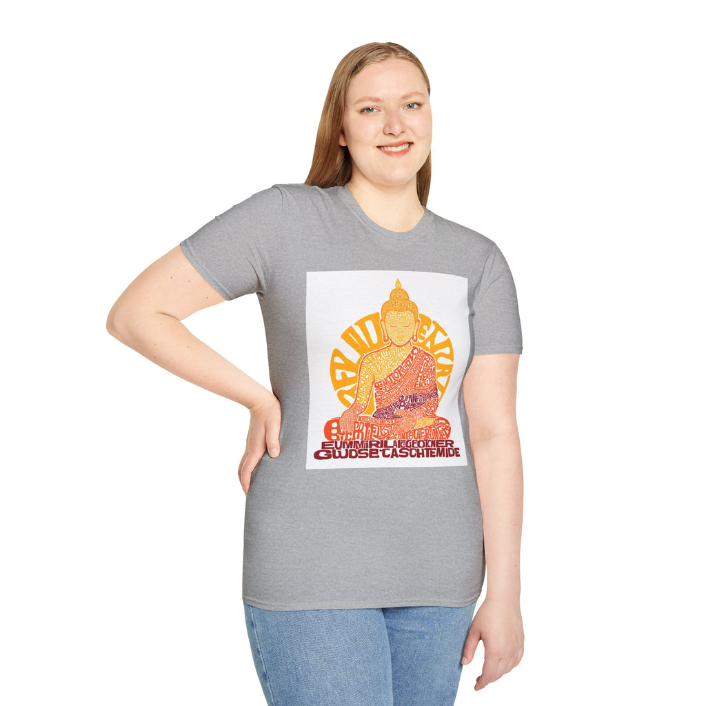 Buddha Graphic Tee — Retro Sun Meditation Shirt