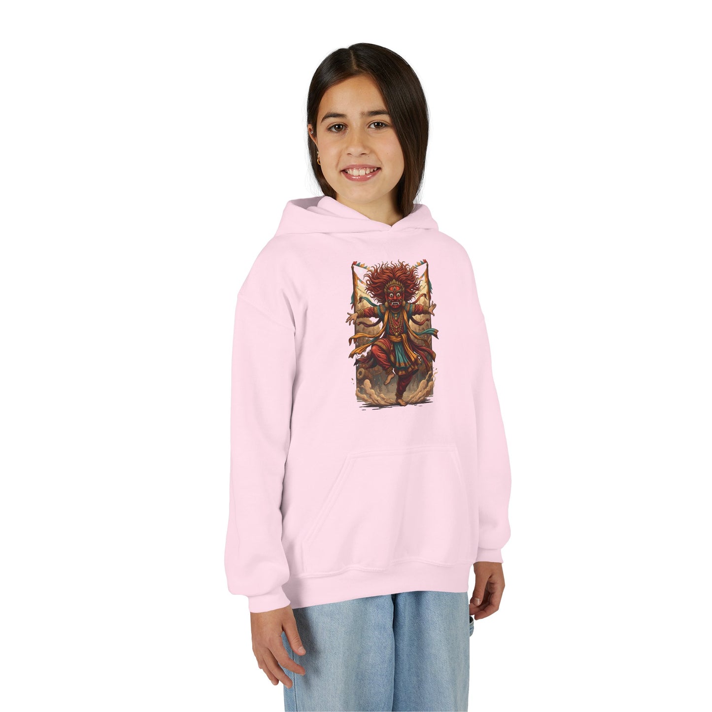 Youth Hoodie — Tribal Sun Dancer Graphic Kids Sweatshirt