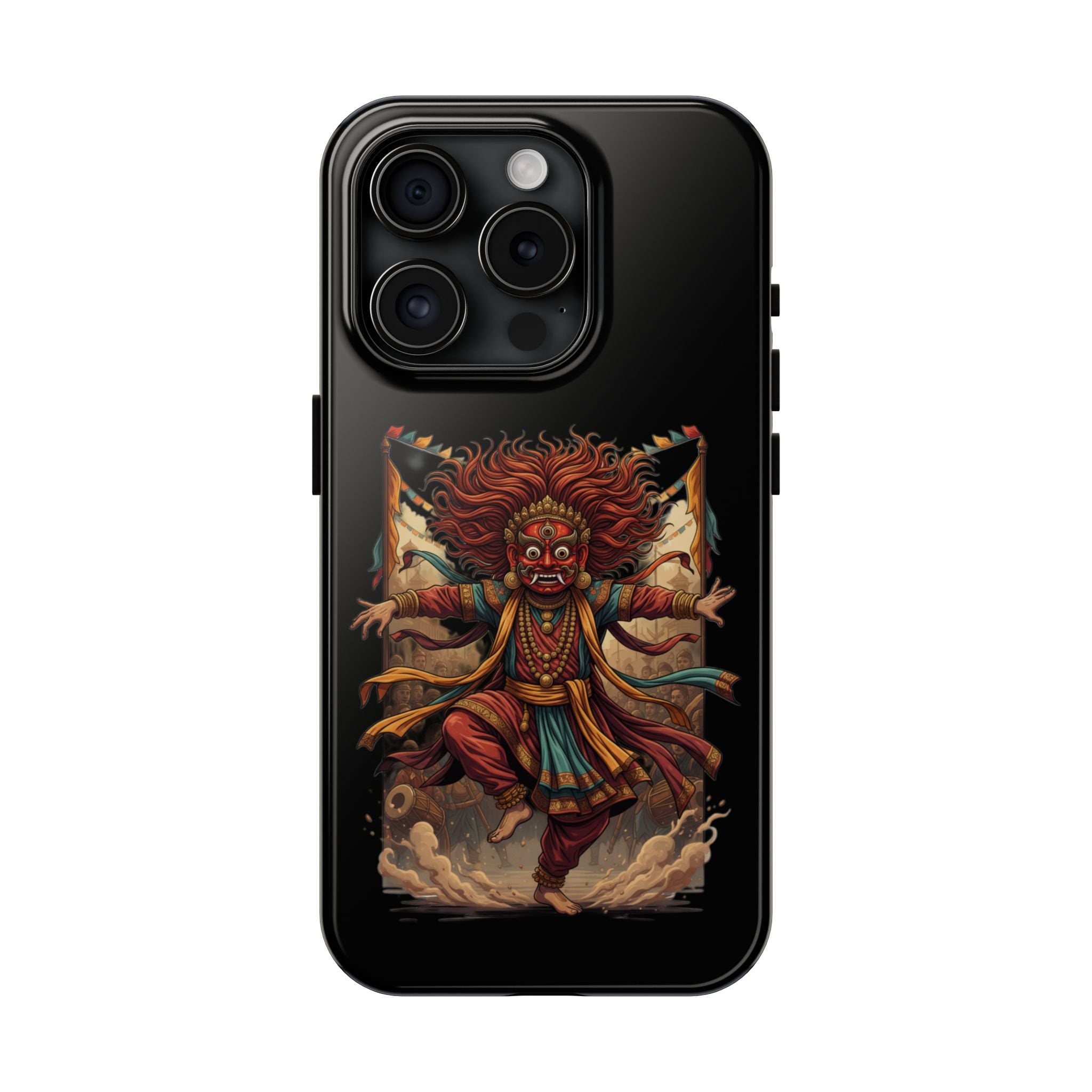 Tibetan Demon Dance Tough Phone Case — Bold Mythic Protective Cover