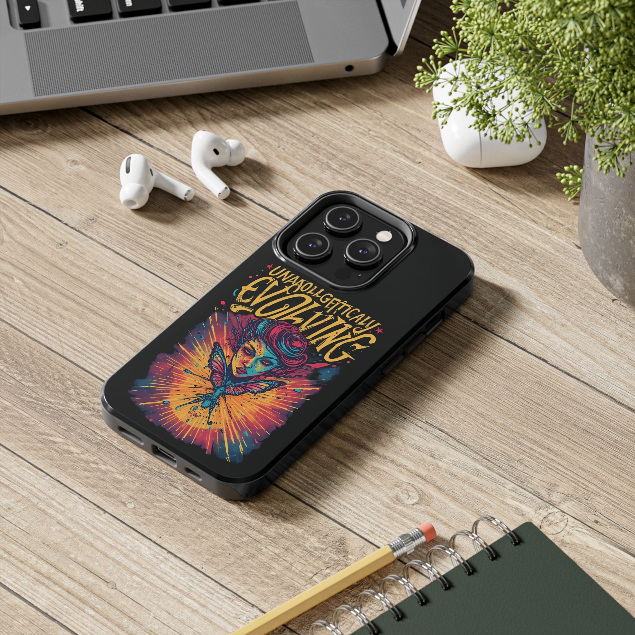 Evolving Butterfly Phone Case — "Unapologetically Evolving" Artistic Protective Case