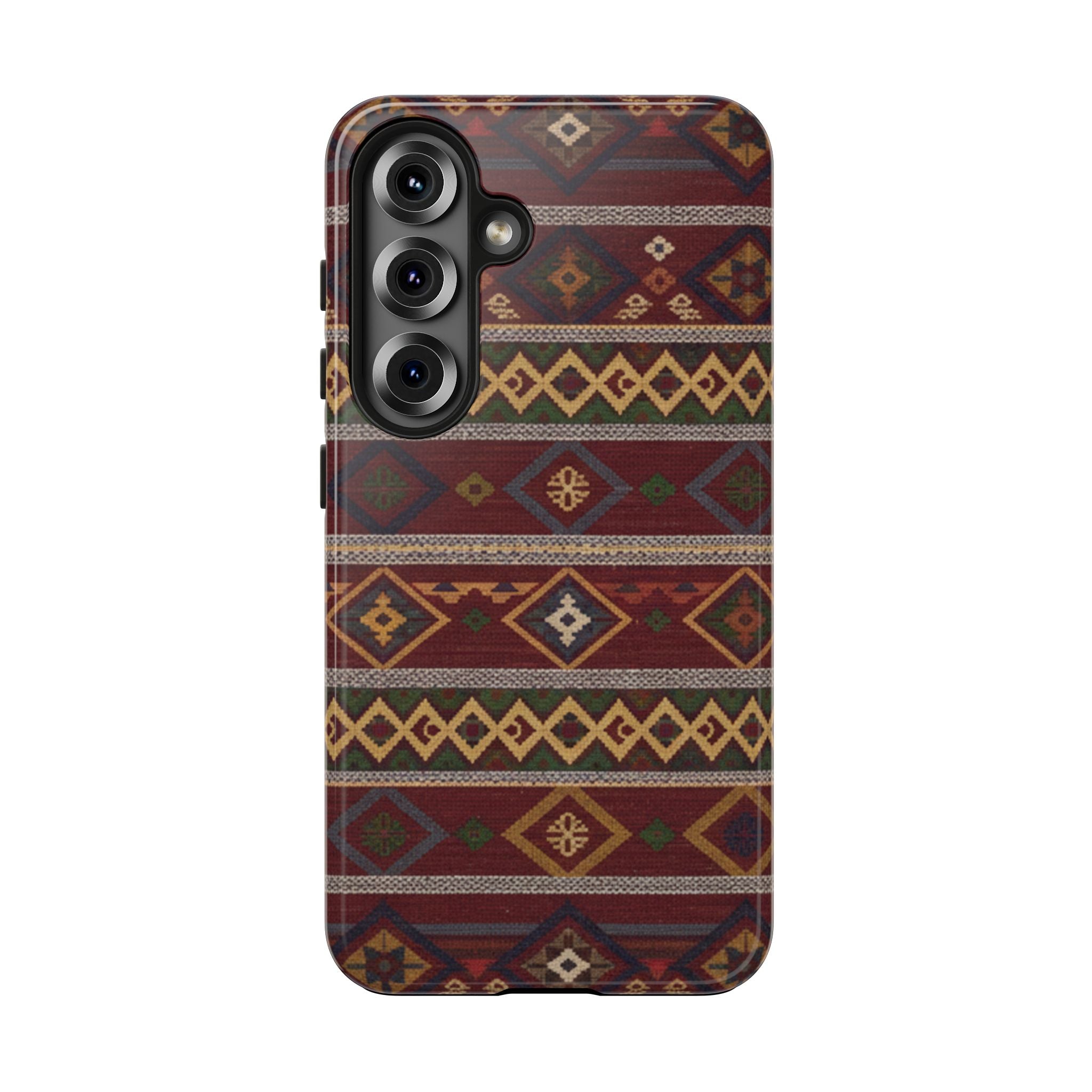 Aztec Pattern Tough Phone Case — Rustic Tribal Protective Cover