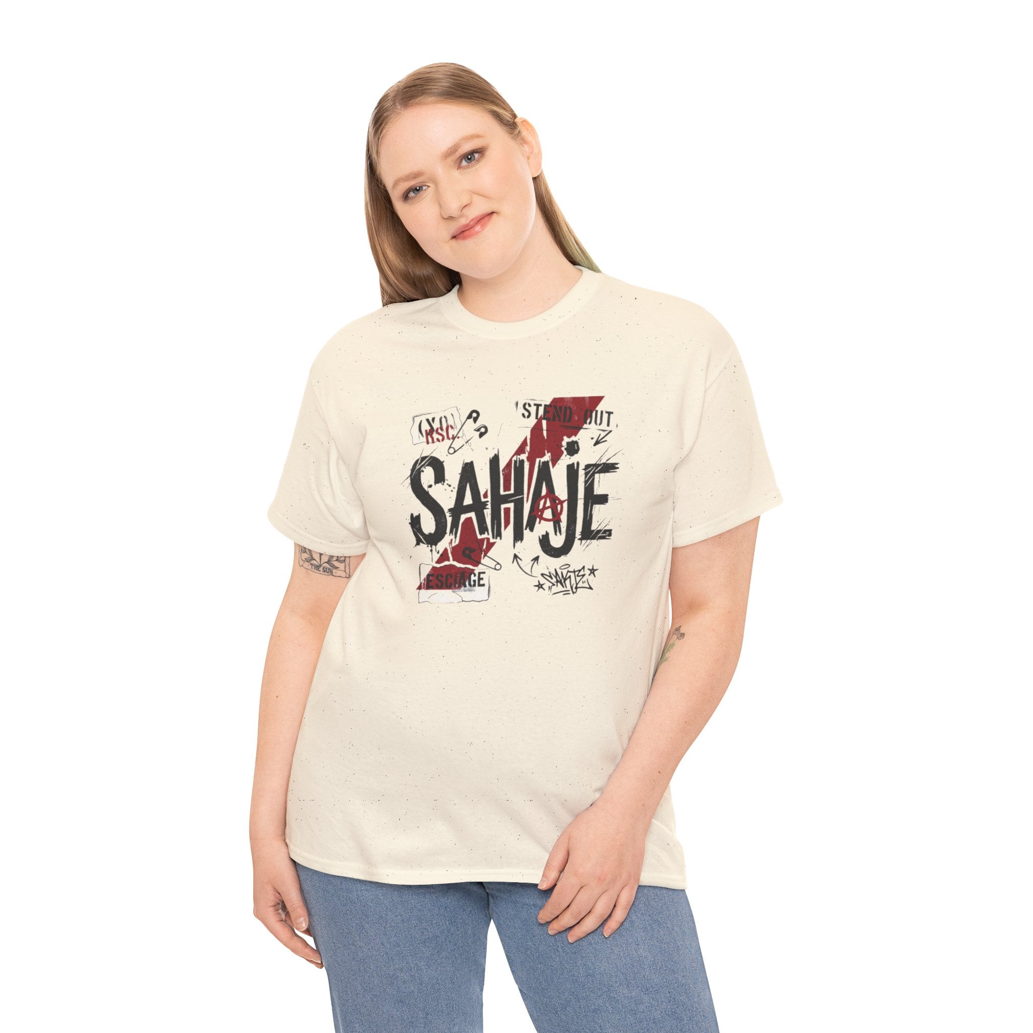Sahaje Graphic Tee — Street Art Urban Casual T-Shirt