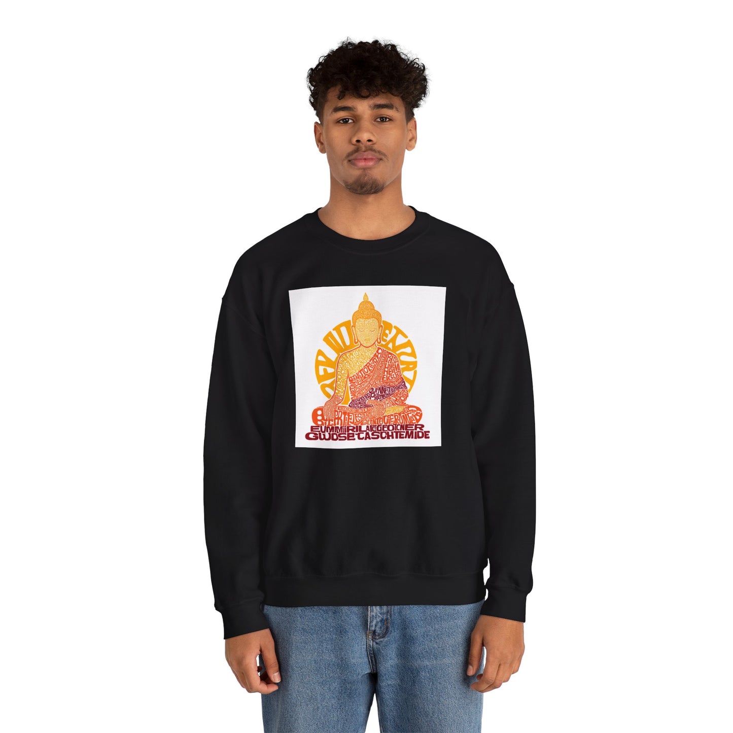 Buddha Graphic Sweatshirt — "Choose Compassion" Meditation Crewneck