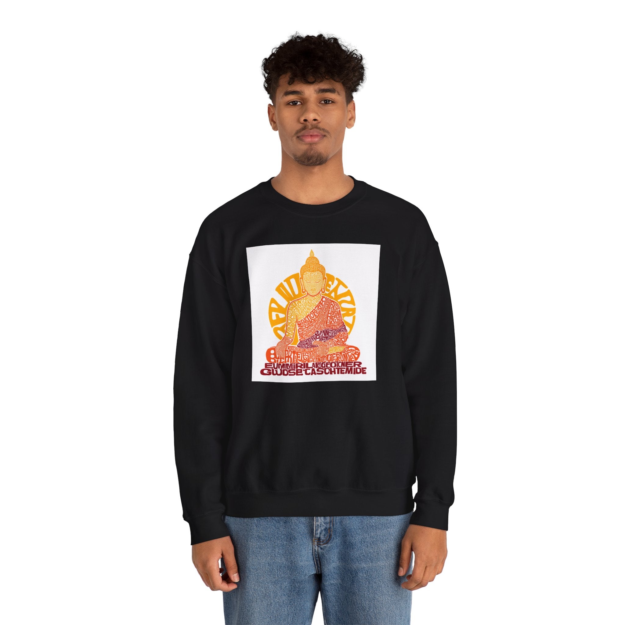 Buddha Graphic Sweatshirt — "Choose Compassion" Meditation Crewneck