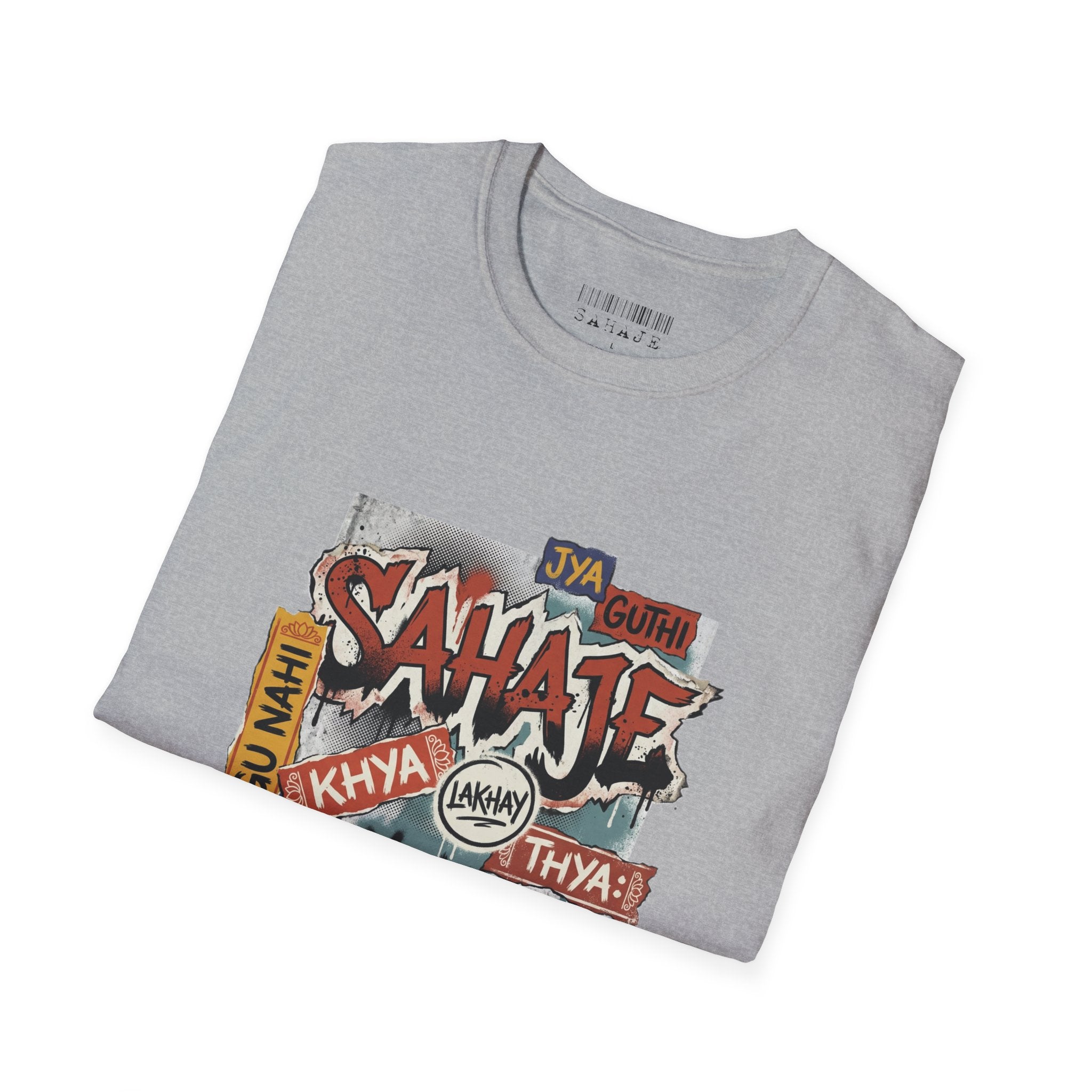 Sahaje Graffiti T-Shirt — Urban Hindi Street Art Tee
