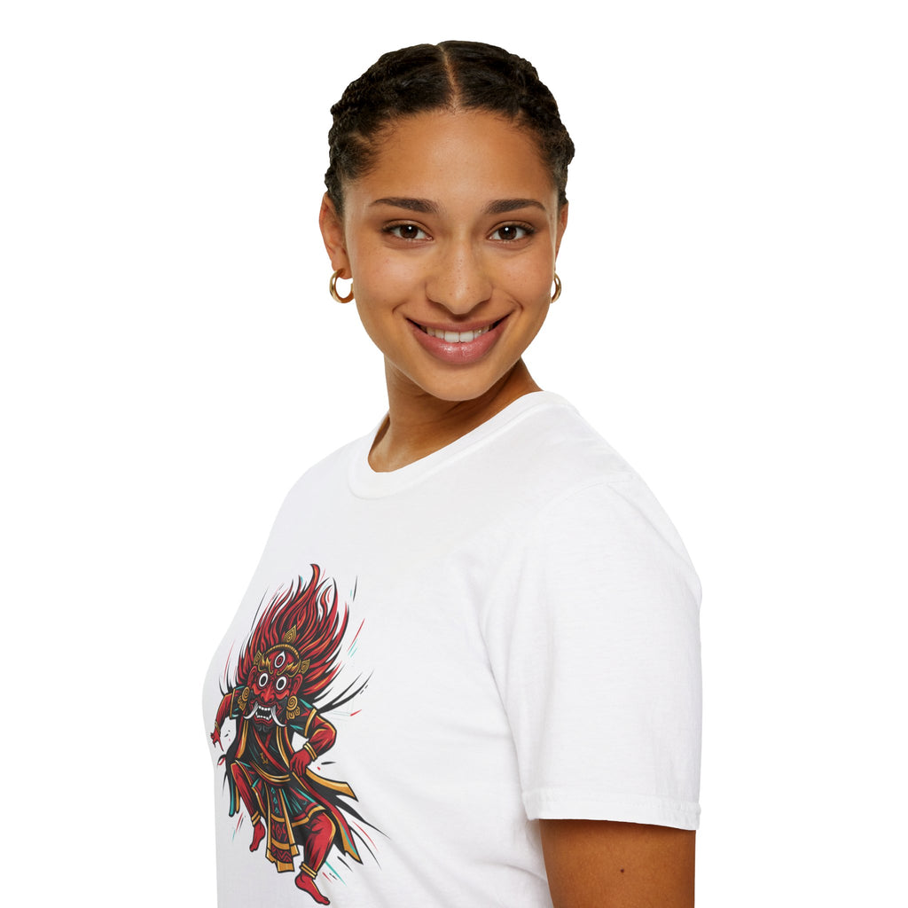Balinese Barong Dance T-Shirt — Traditional Mythic Mask Graphic Tee