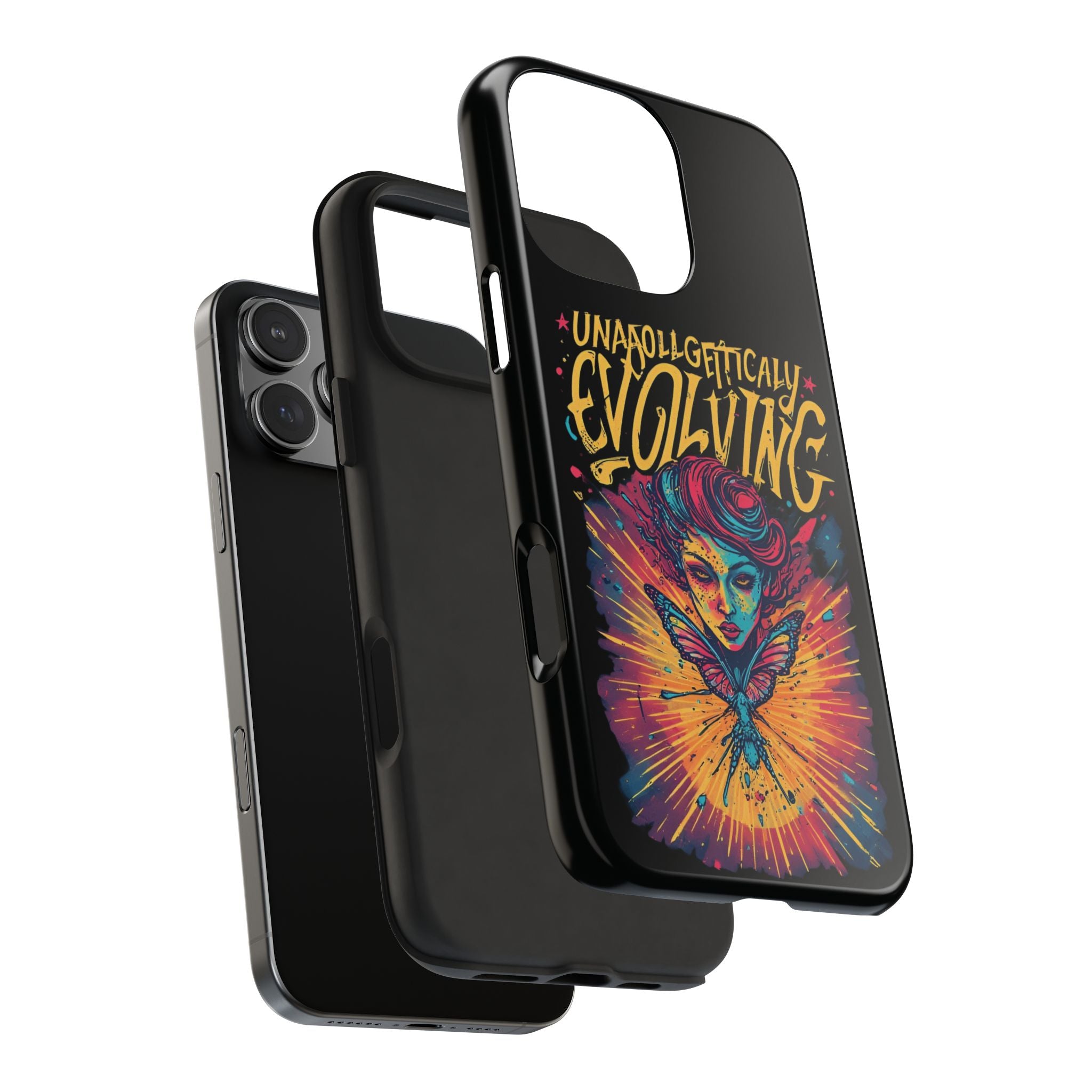 Evolving Butterfly Phone Case — "Unapologetically Evolving" Artistic Protective Case