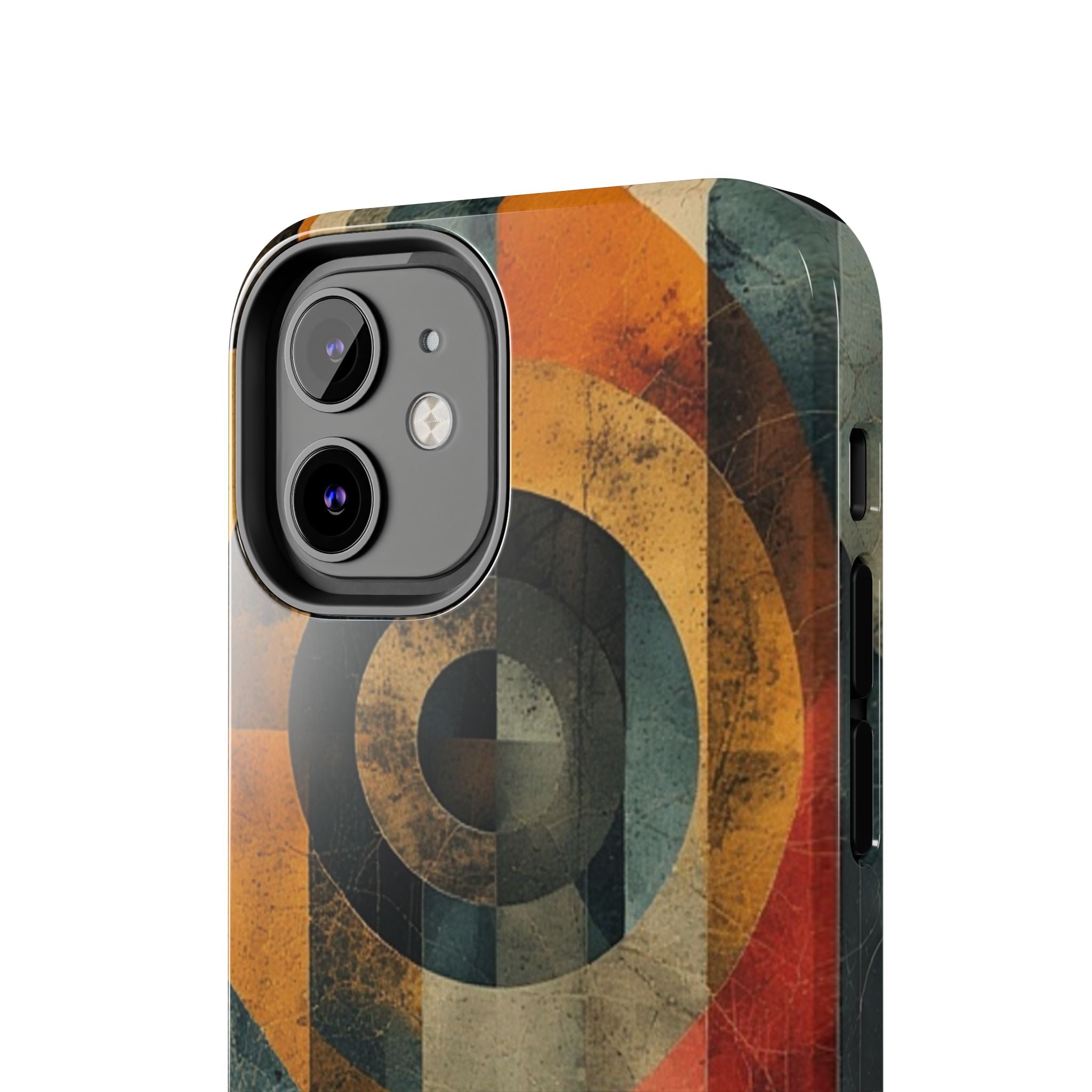 Retro Geometric Tough Phone Case — Vintage Target Circle Design