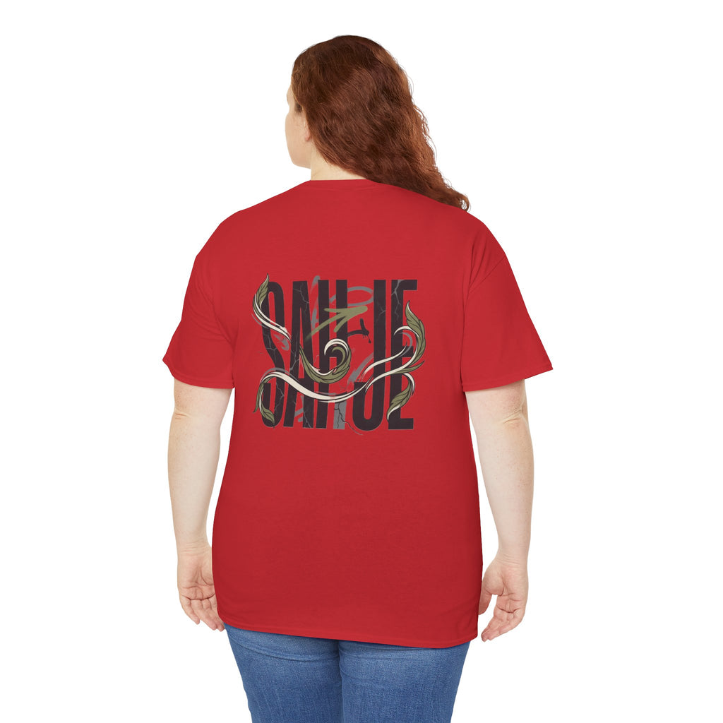 Graphic Tee — 'Savage' Typography with Snake Accent