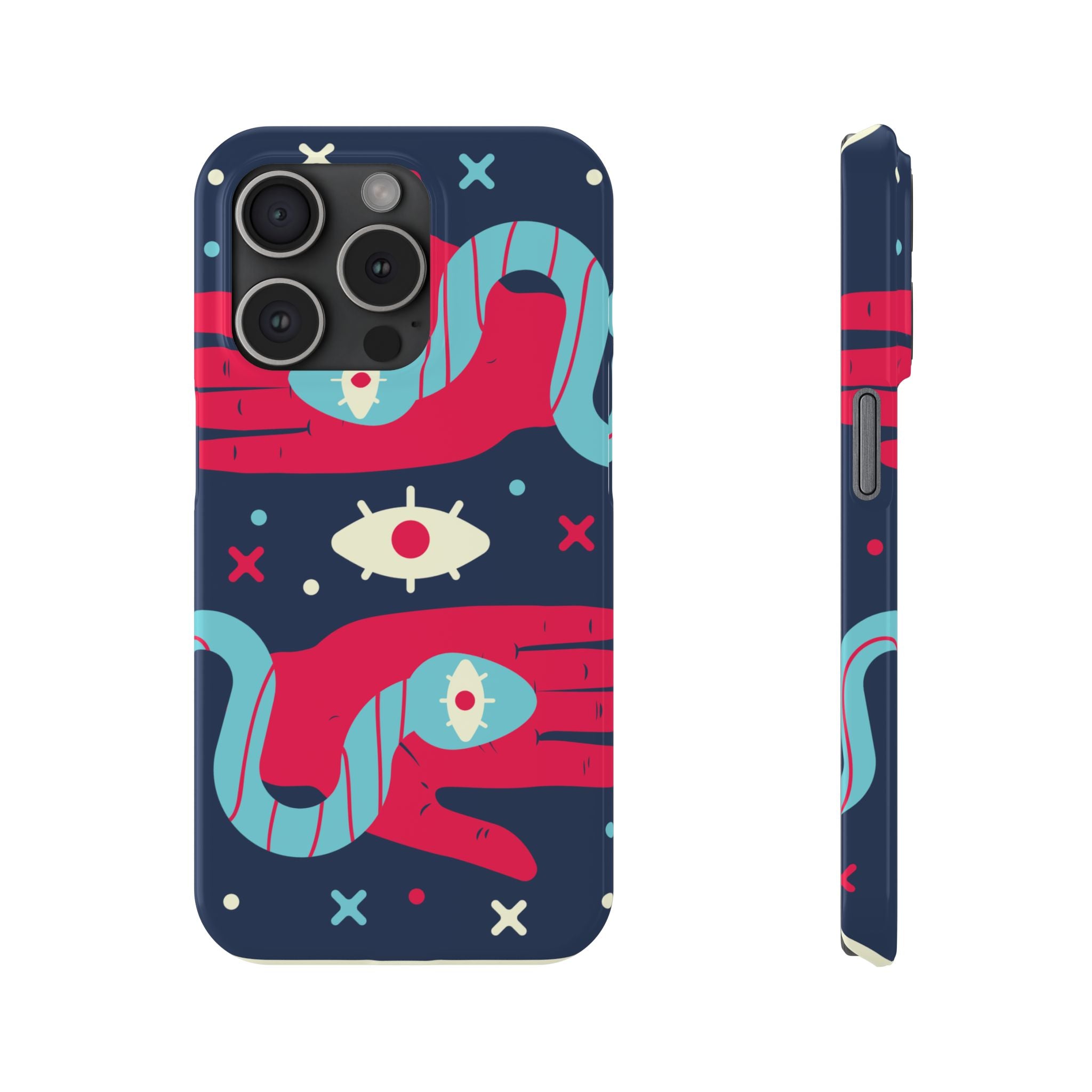 Colorful Abstract Slim Phone Cases, Trendy Phone Covers, Unique Gifts for Her, Artistic Mobile Accessories, Eye-Catching Phone Designs