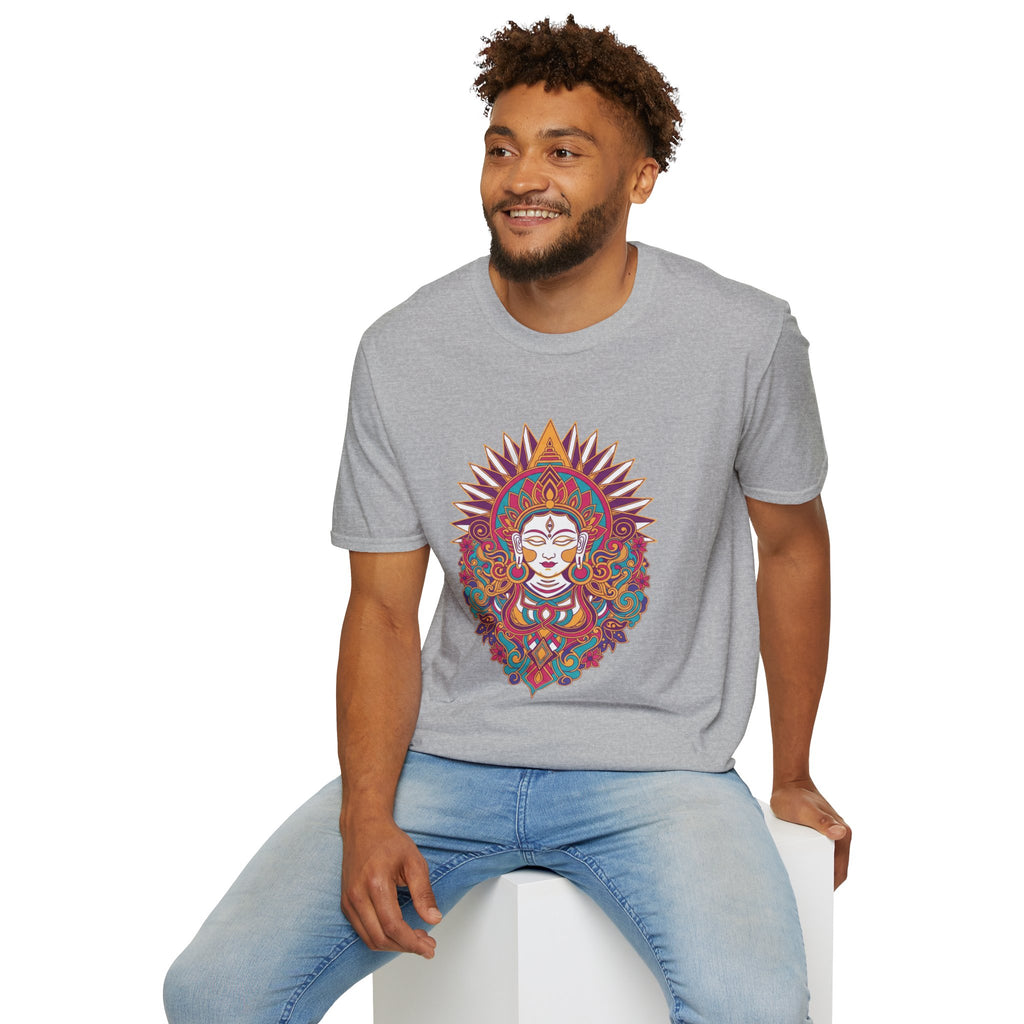 Mandala Goddess T-Shirt — Colorful Floral Spiritual Tee