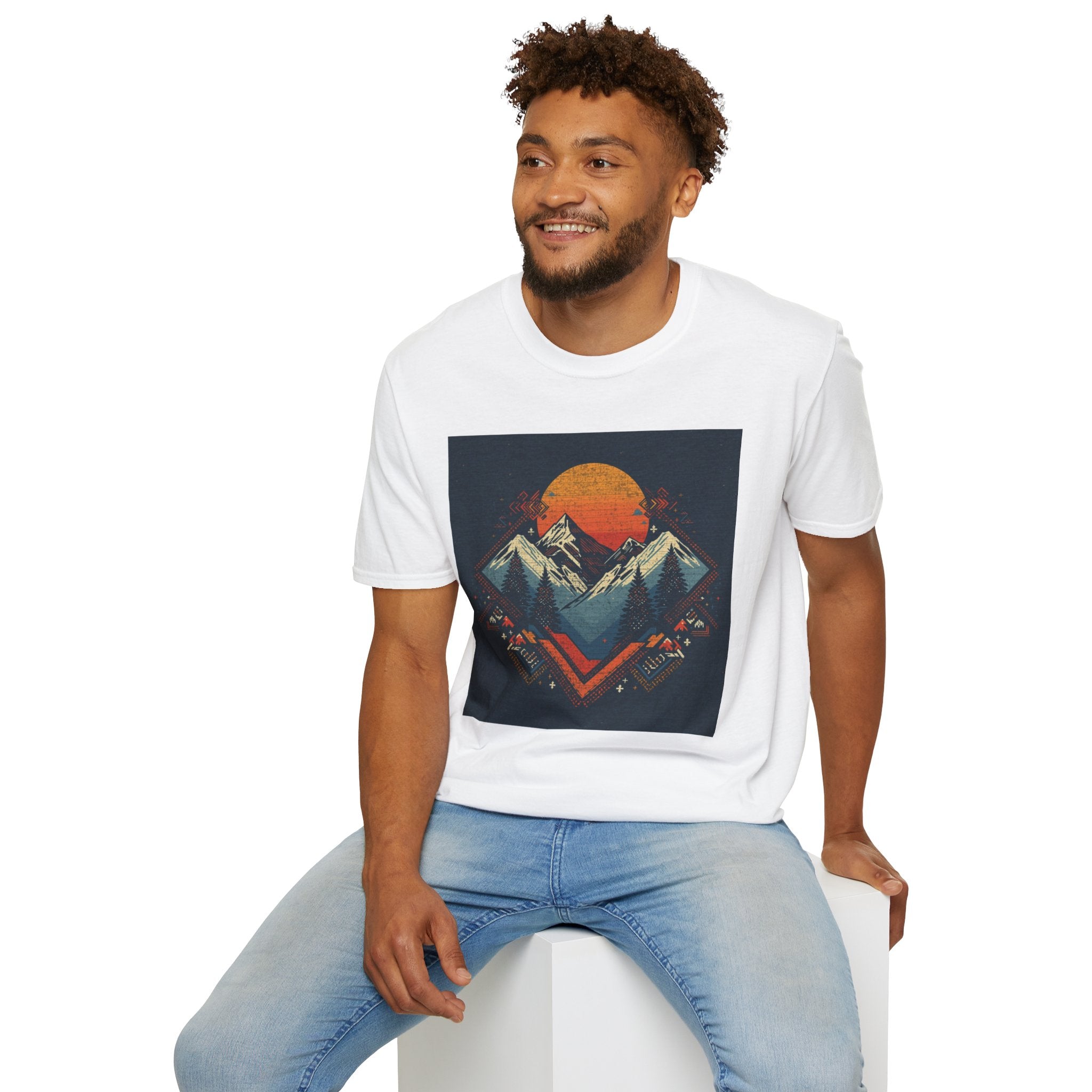 Retro Mountain Sunset T-Shirt