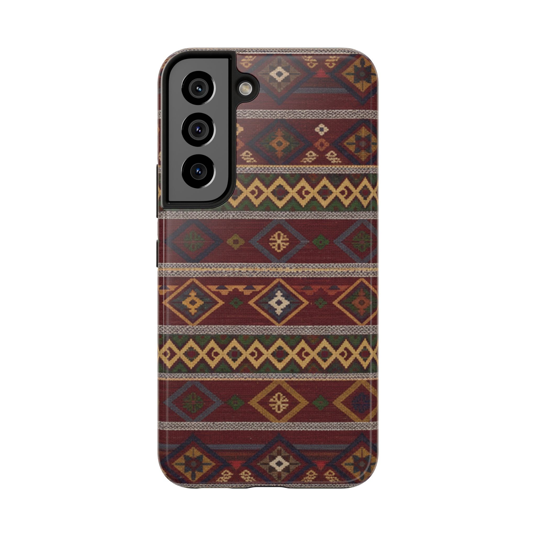 Aztec Pattern Tough Phone Case — Rustic Tribal Protective Cover