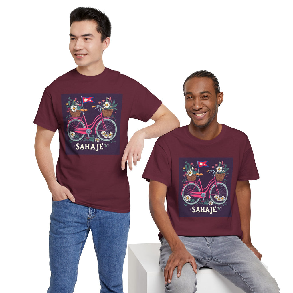 Sahaje Floral Bicycle T‑Shirt