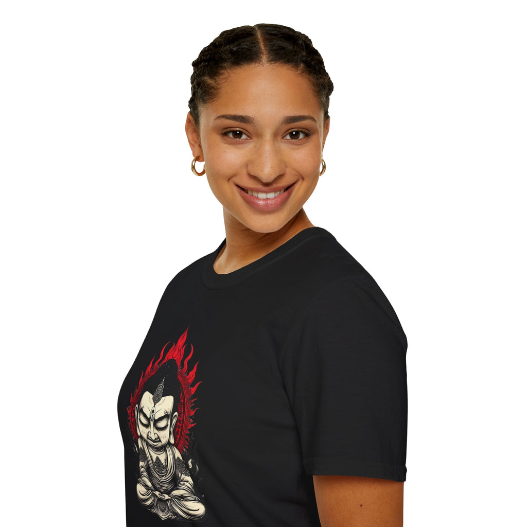 Buddha Flame T-Shirt — Meditative Buddha Graphic Tee