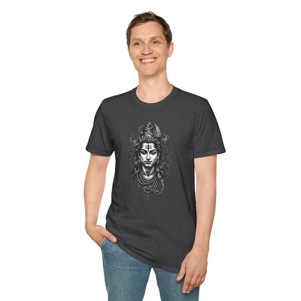 Shiva Portrait T‑Shirt — Hindu Deity Graphic Tee (Meditation, Yoga & Spiritual Wear)