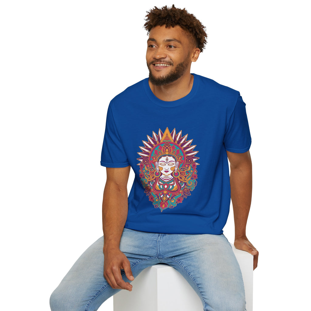 Mandala Goddess T-Shirt — Colorful Floral Spiritual Tee