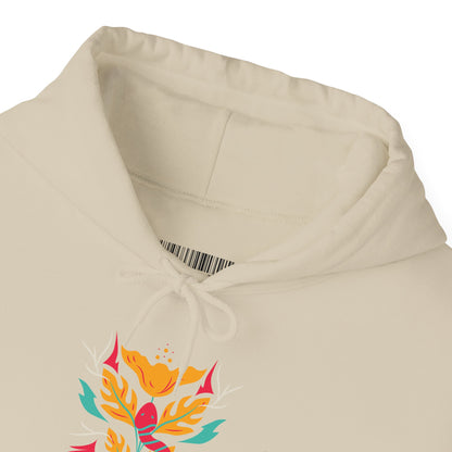 Floral Snake Hoodie — Colorful Serpent & Bloom Graphic Sweatshirt