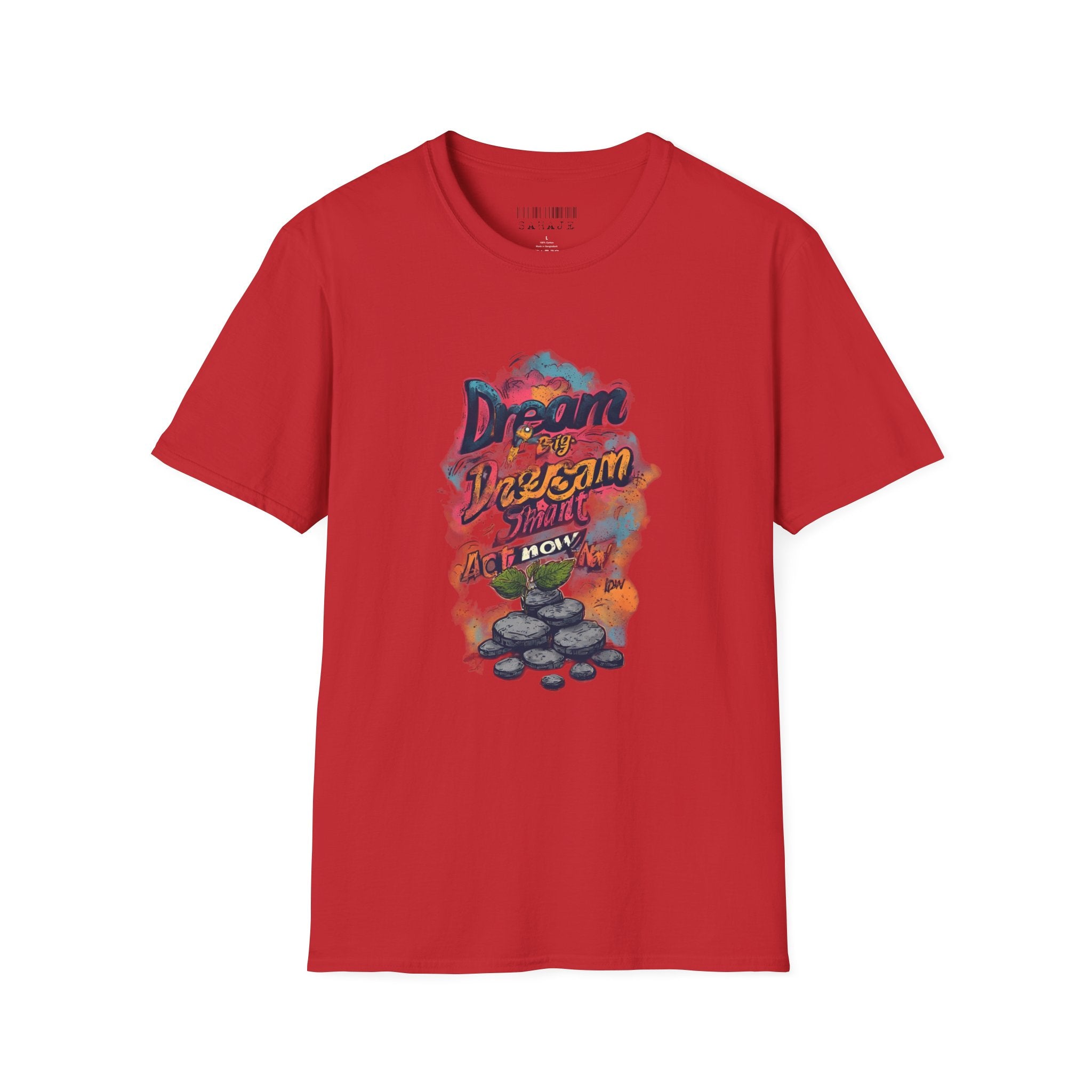 Dream Big Hustle Tee — "Dream, Perform, And Grow" Motivational Graphic T-Shirt