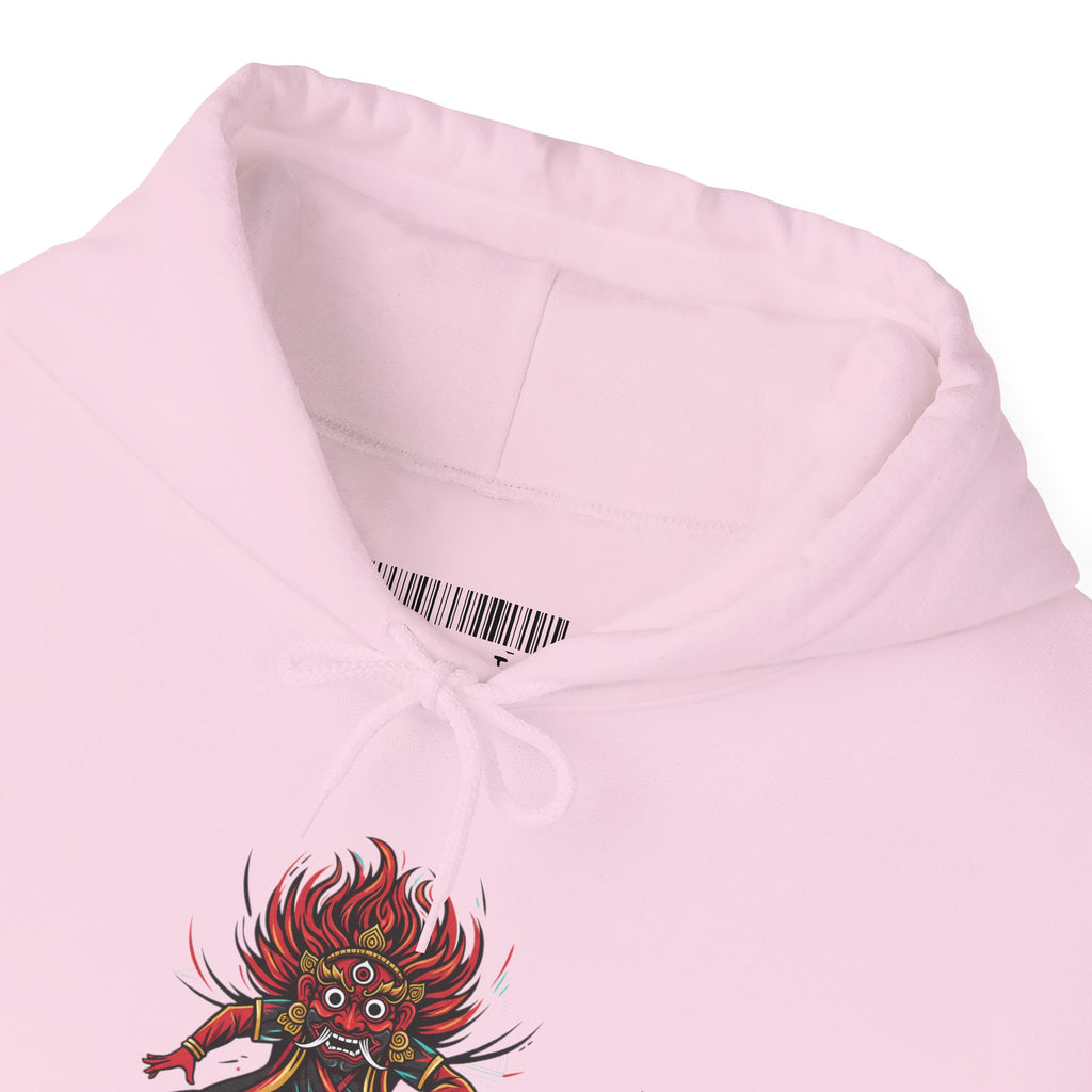 Demonic Oni Mask Hoodie — Japanese Demon Illustration Sweatshirt