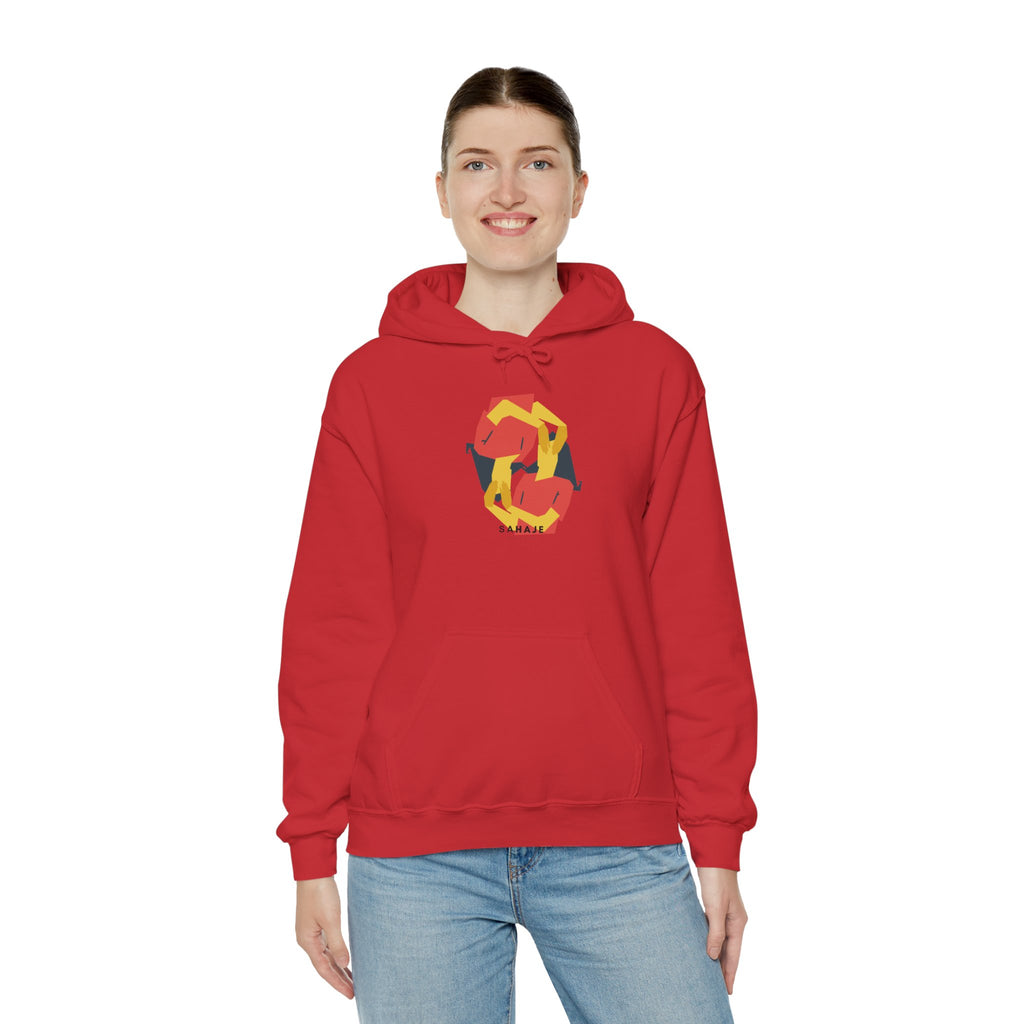 Fox Recycling Symbol Hoodie — Geometric Fox Eco-Friendly Design
