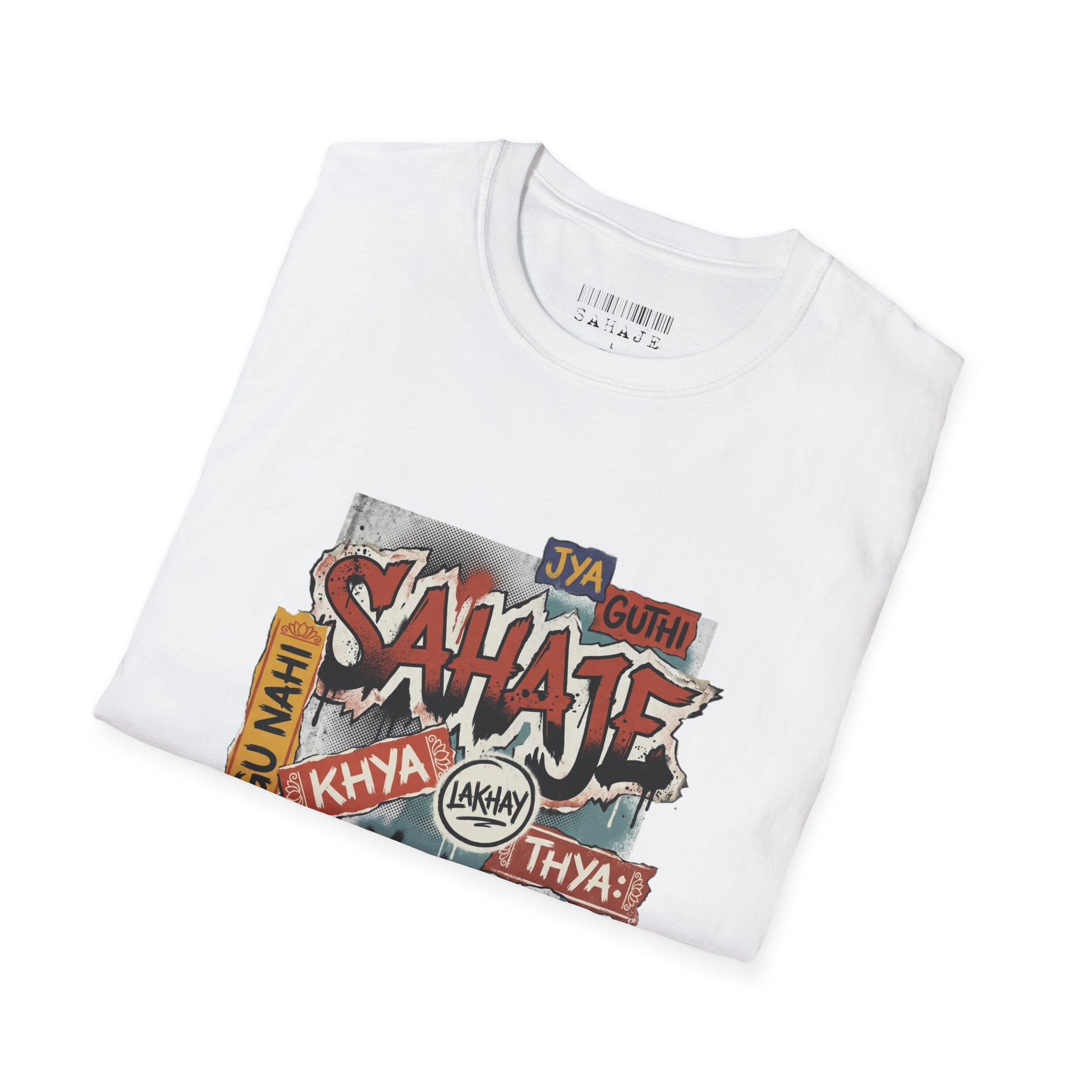 Sahaje Graffiti T-Shirt — Urban Hindi Street Art Tee