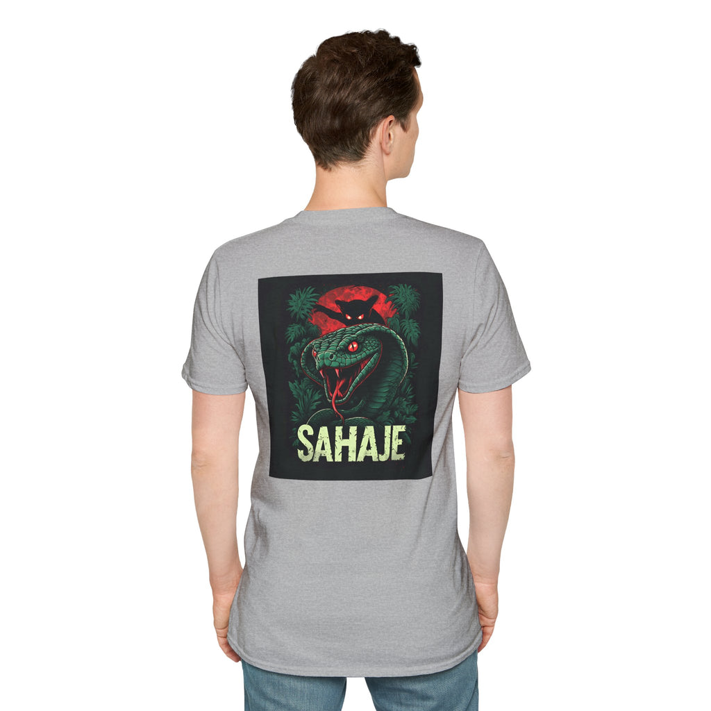Black Cobra & Panther T-Shirt – Fierce Serpent & Big Cat Graphic Tee, Edgy Streetwear Design