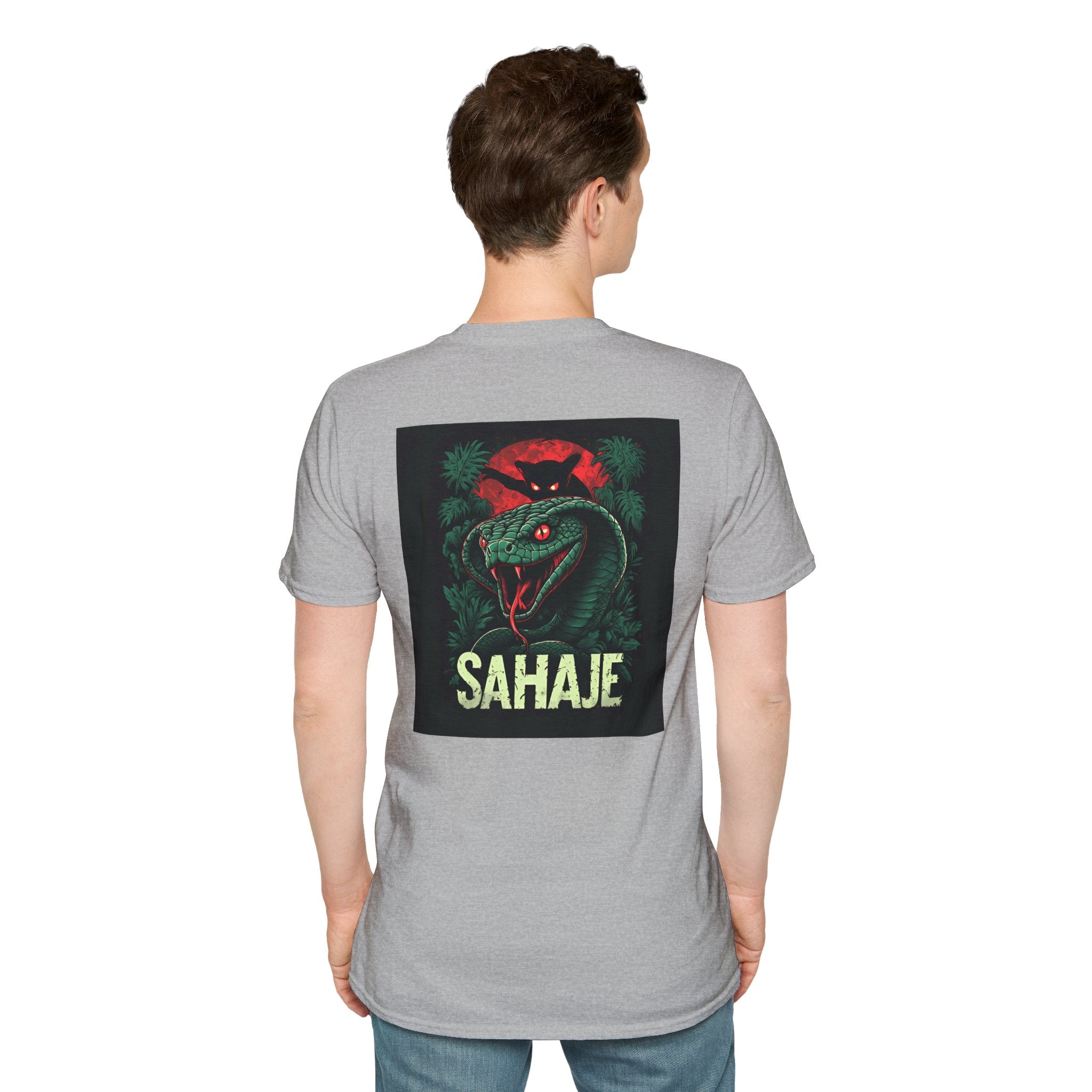 Black Cobra & Panther T-Shirt – Fierce Serpent & Big Cat Graphic Tee, Edgy Streetwear Design