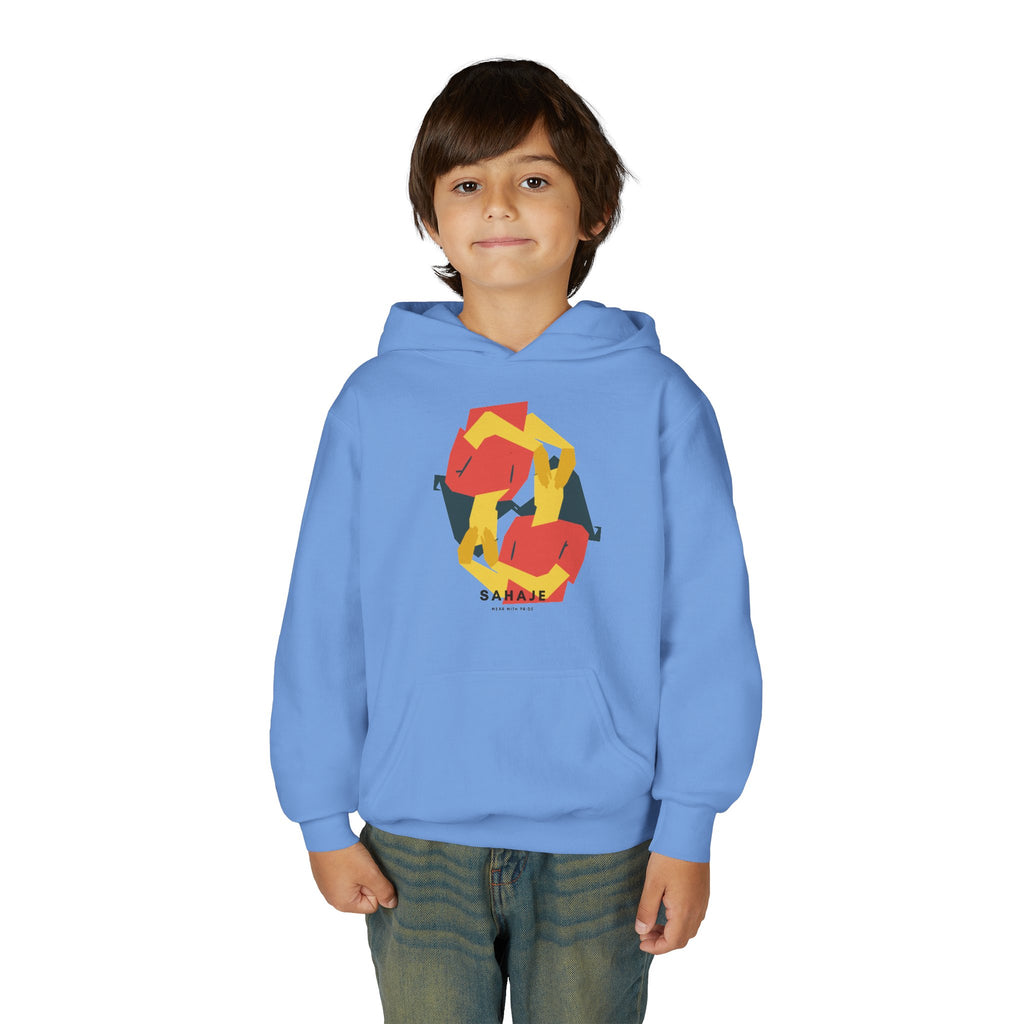 Youth Hoodie with Geometric Squirrel Art – 'Squirrel' Colorful Kids Pullover